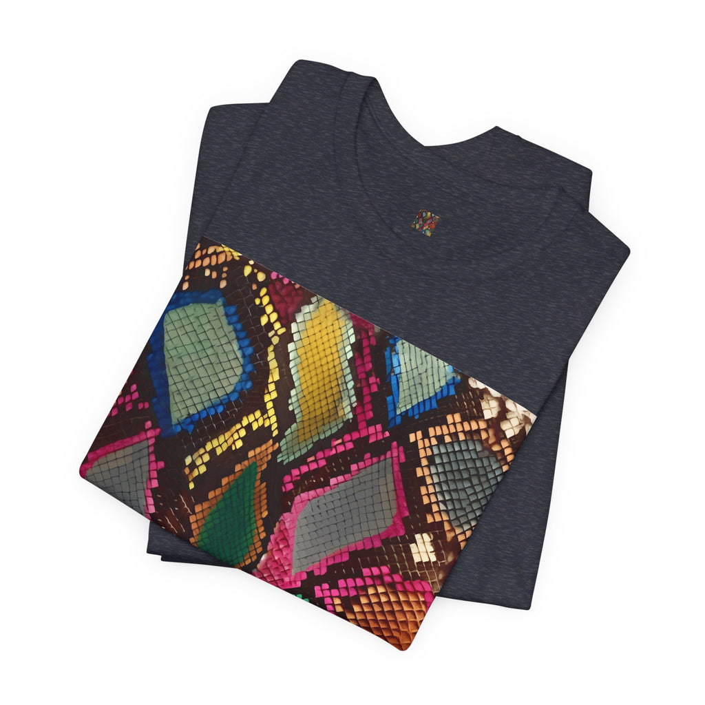 Colorful Snake Skin Print T-Shirt