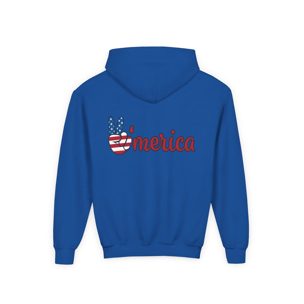 Youth Love & Peace Hoodie - Patriotic American Style