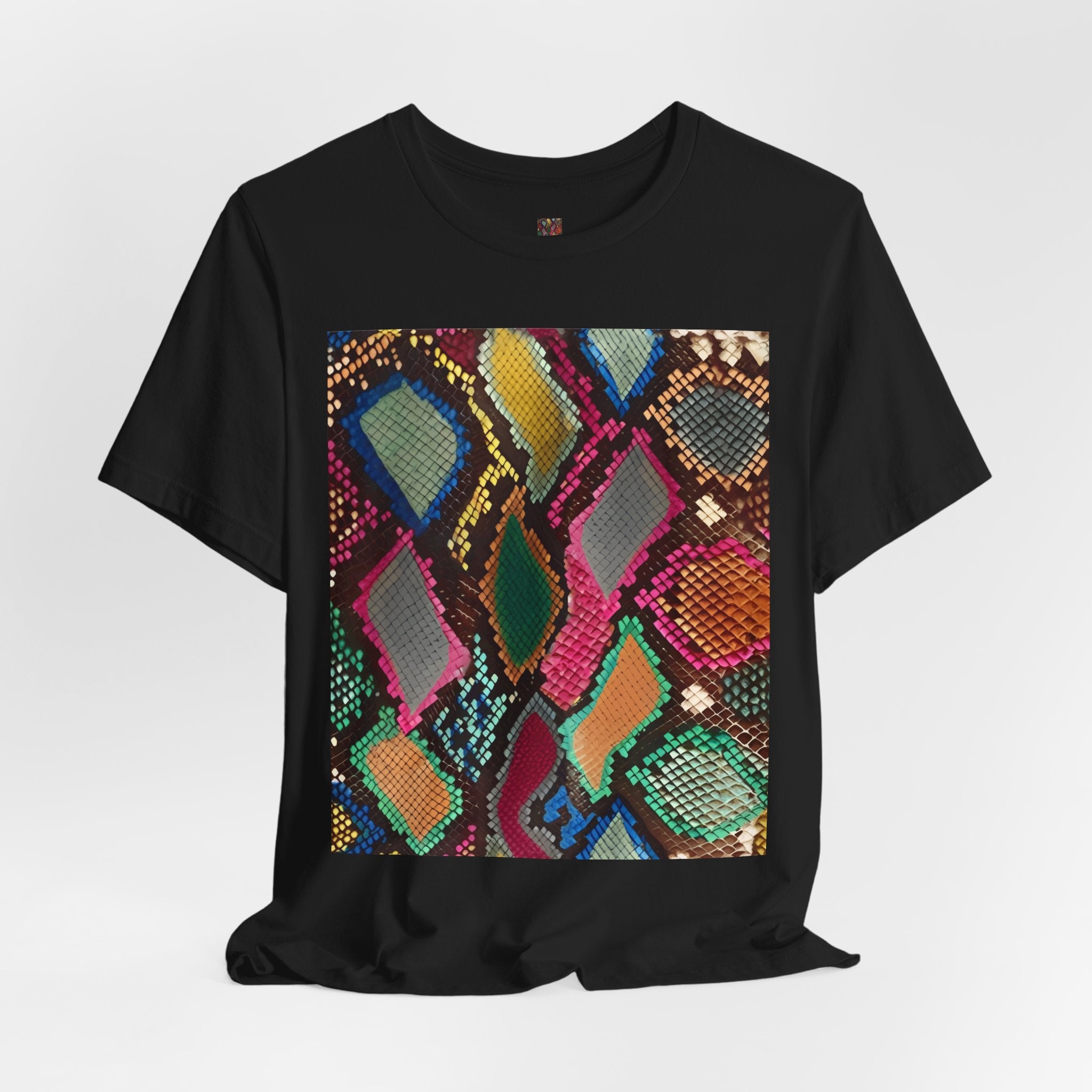 Colorful Snake Skin Print T-Shirt