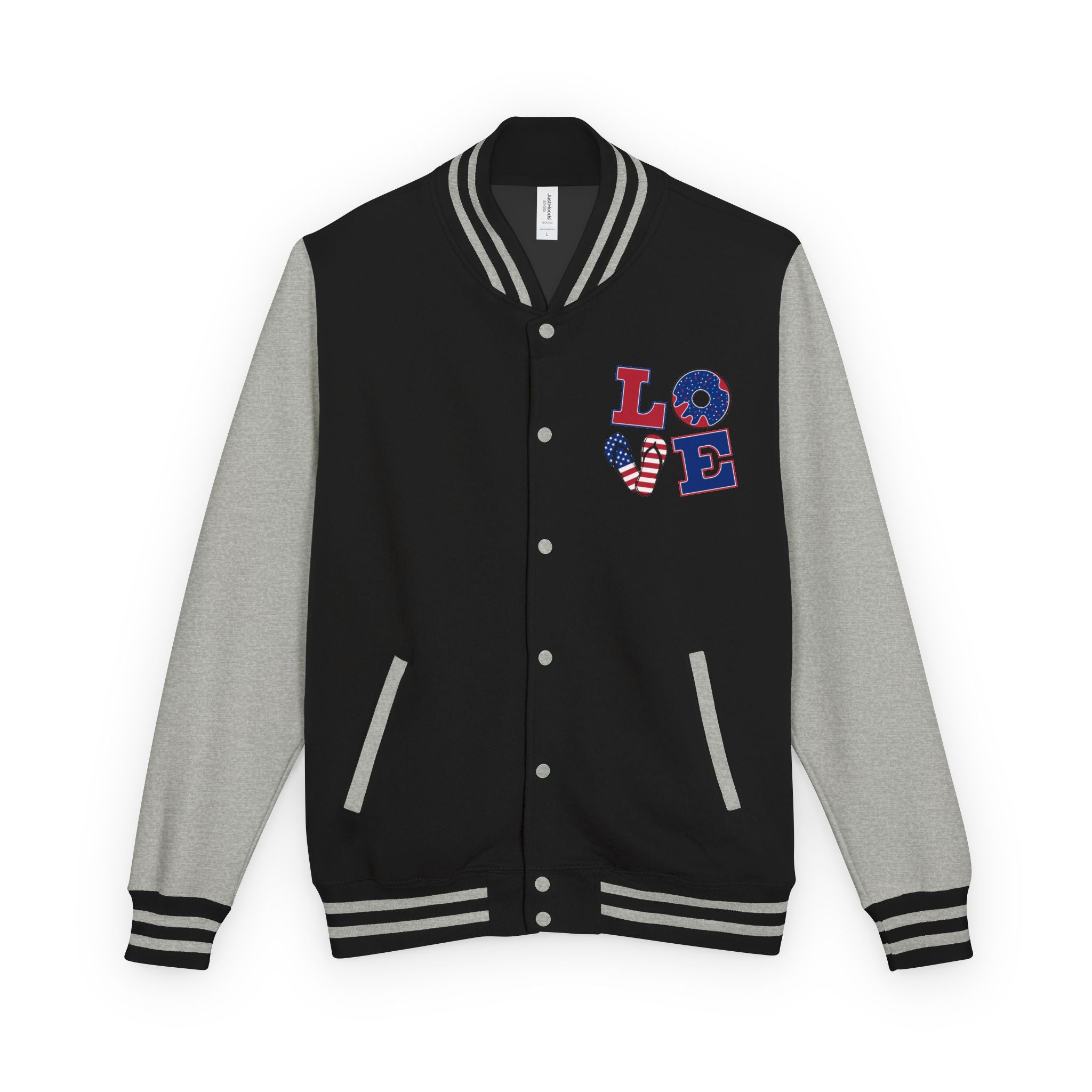 Patriotic 'LOVE' Letterman Jacket - Americana Varsity Jacket