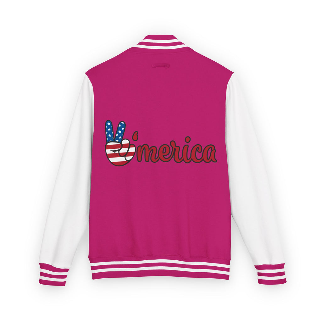 Patriotic 'LOVE' Letterman Jacket - Americana Varsity Jacket
