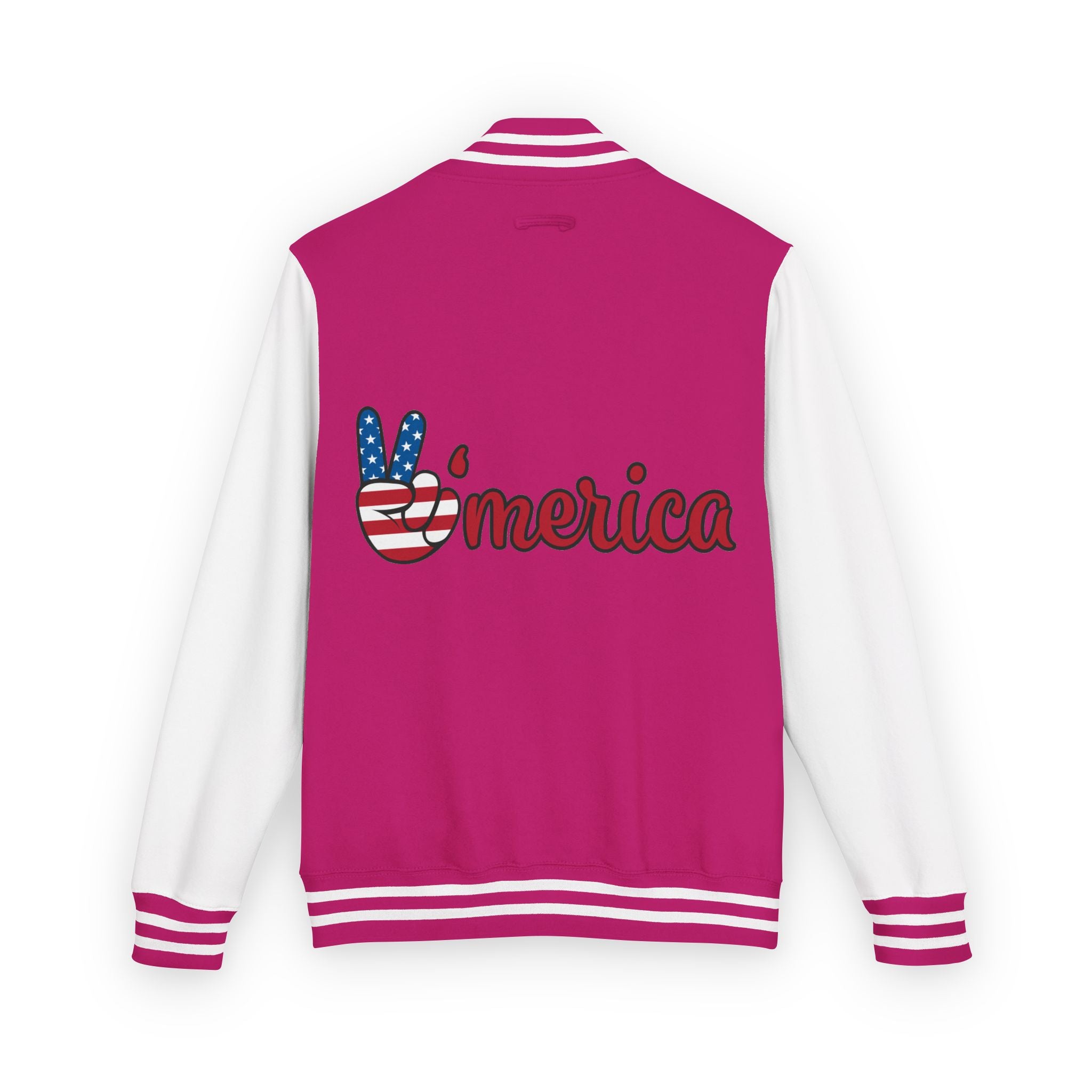 Patriotic 'LOVE' Letterman Jacket - Americana Varsity Jacket