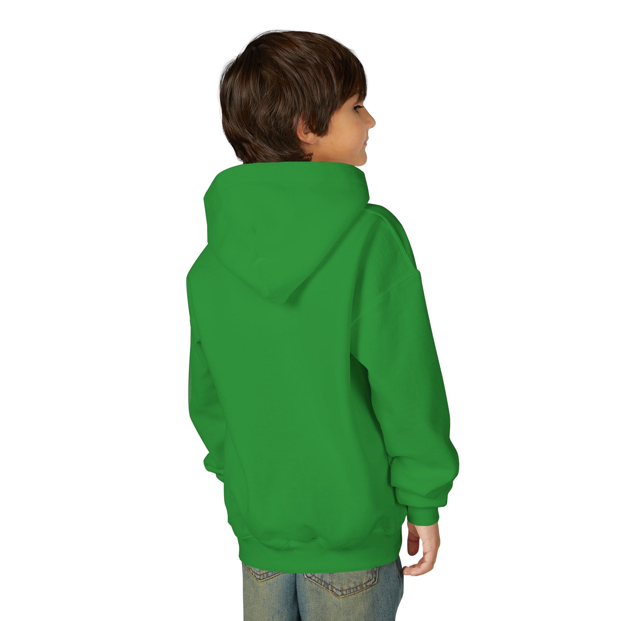 Dala Horse Youth Hoodie — Scandinavian Red Folk Art Kids Sweatshirt