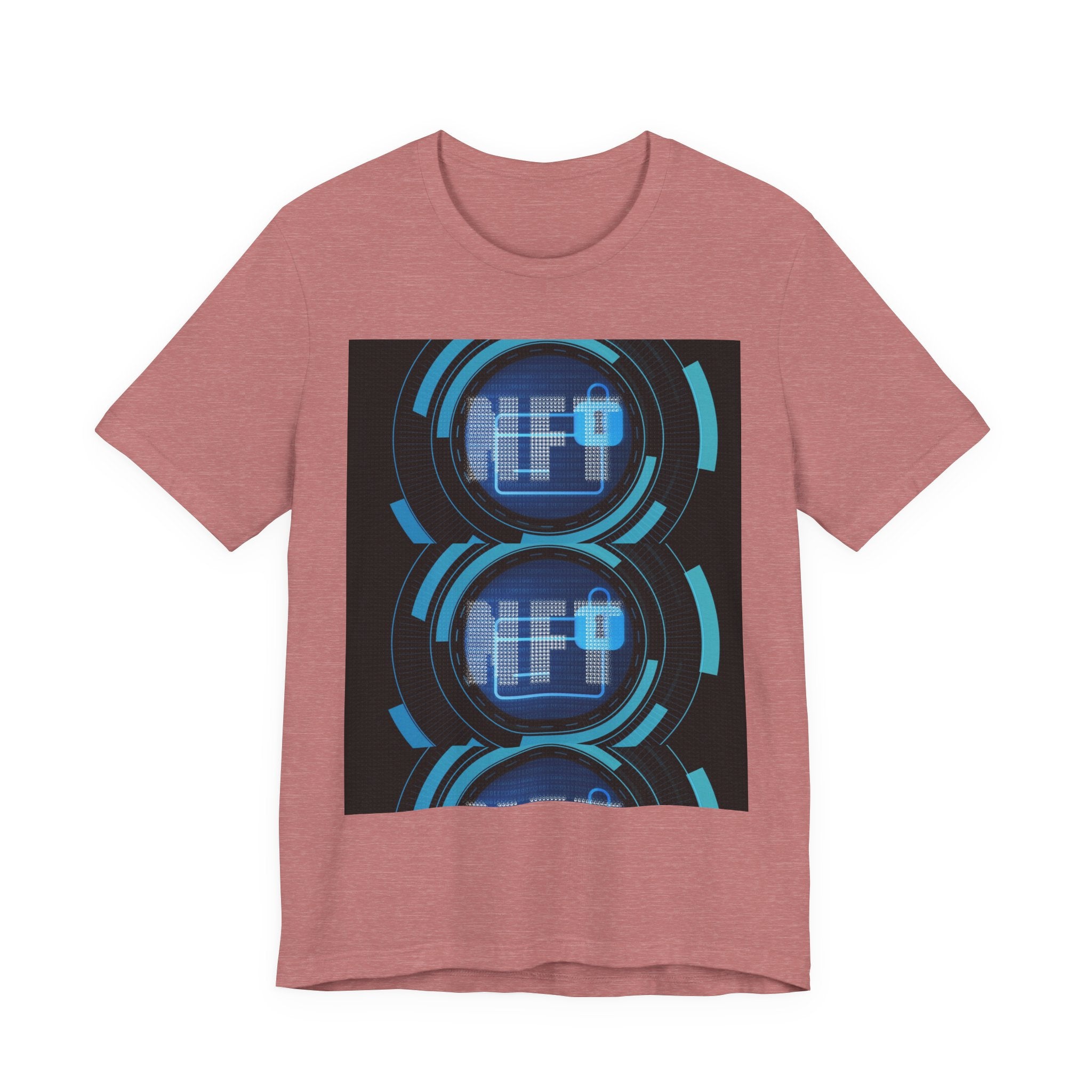 Tech Circuit Tee — Futuristic Blue Digital Graphic T-Shirt