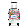 World Flags Carry-On Suitcase – Travel Luggage with Global Map Design