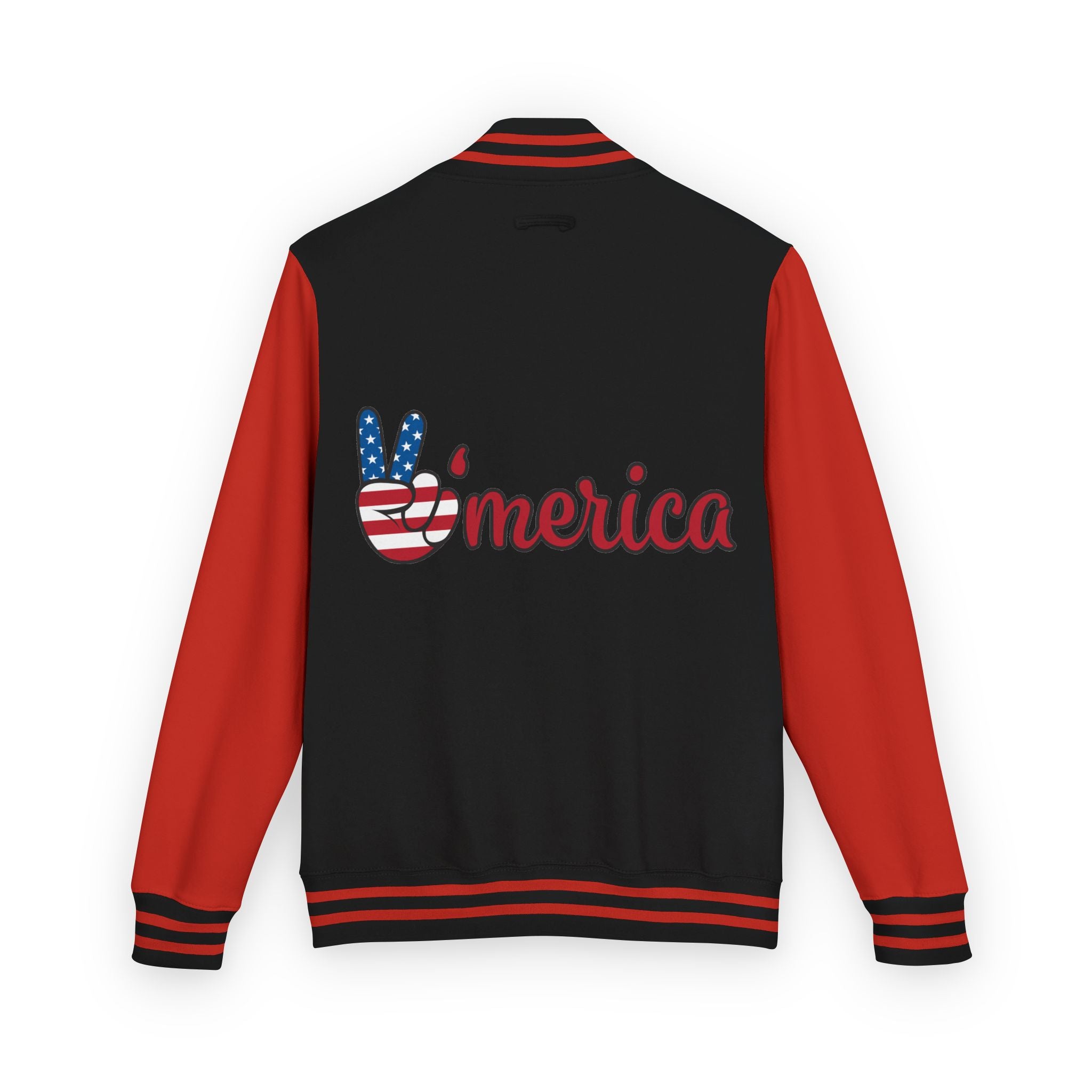 Patriotic 'LOVE' Letterman Jacket - Americana Varsity Jacket