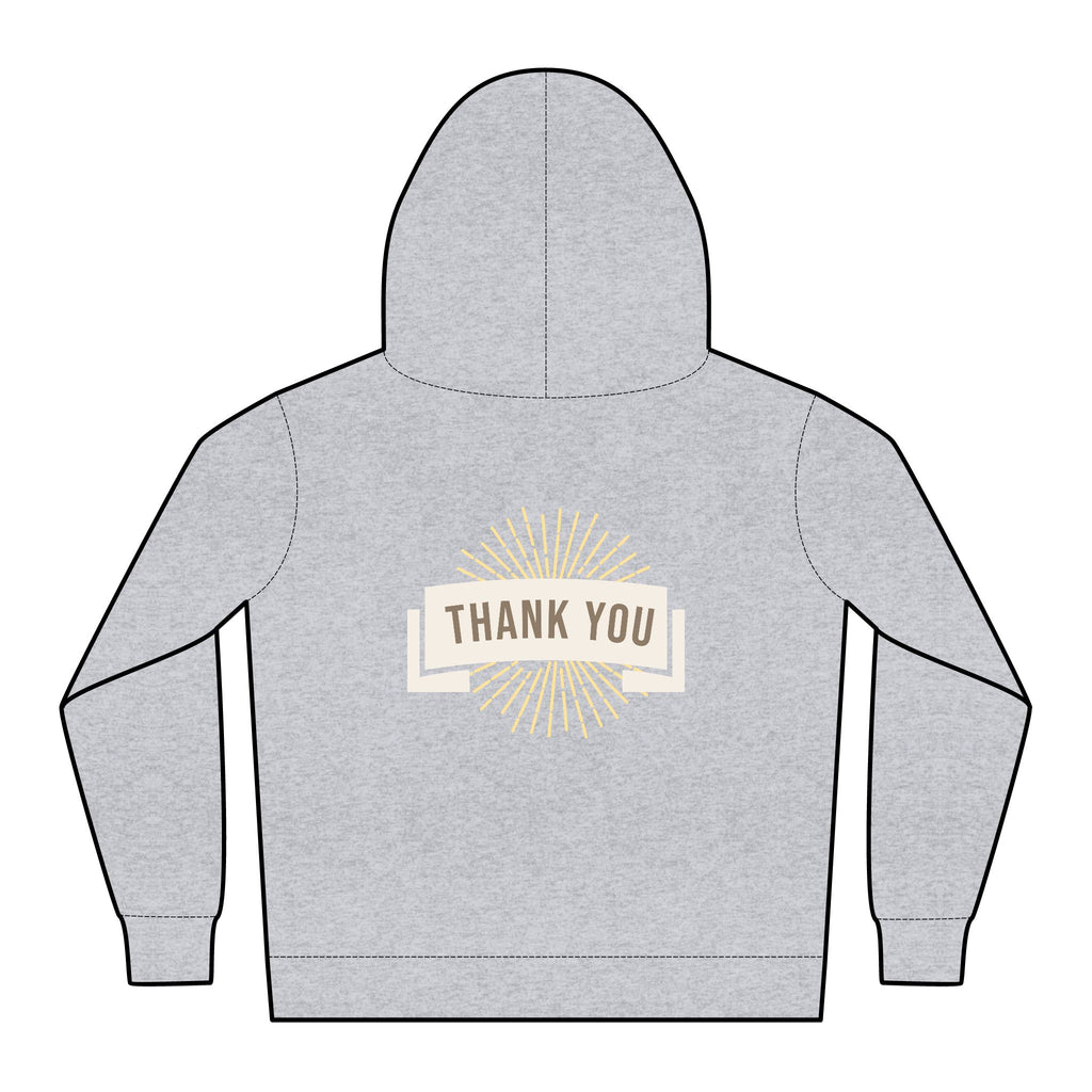 Kids Relax Hoodie — Retro 'Take Five' Front & 'Thank You' Sunburst Back Kids Hoodie
