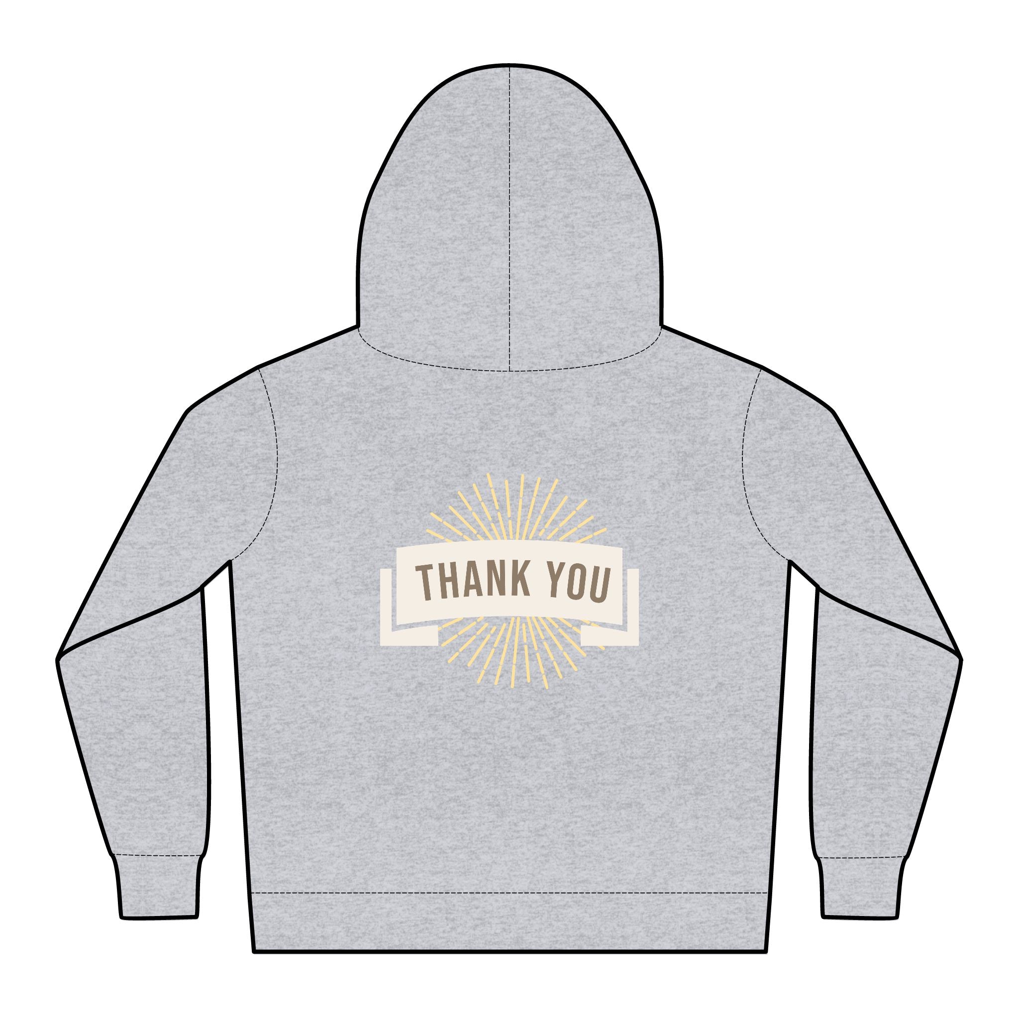 Kids Relax Hoodie — Retro 'Take Five' Front & 'Thank You' Sunburst Back Kids Hoodie