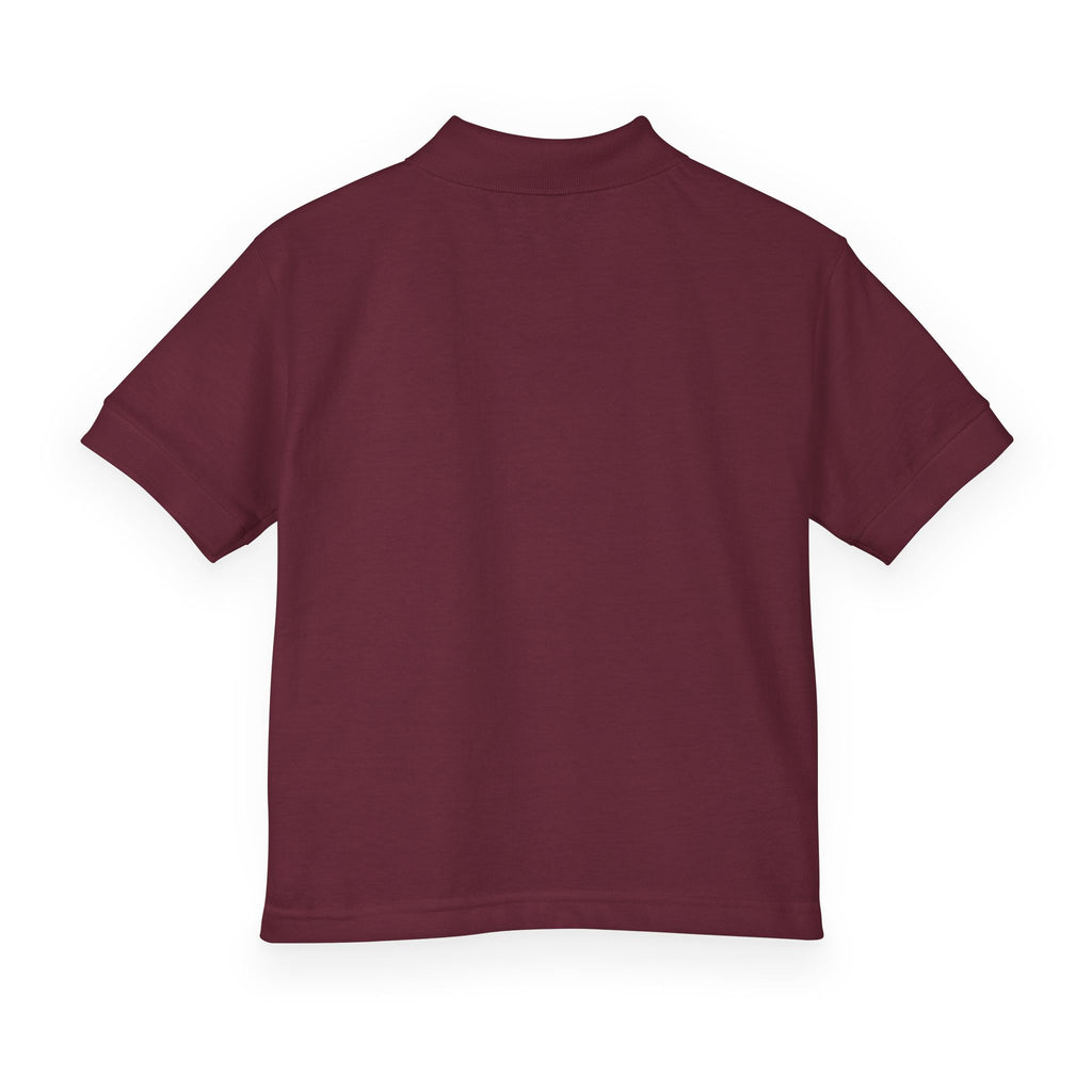 Youth Polo — Neon Space Garden Graphic Chest Pocket