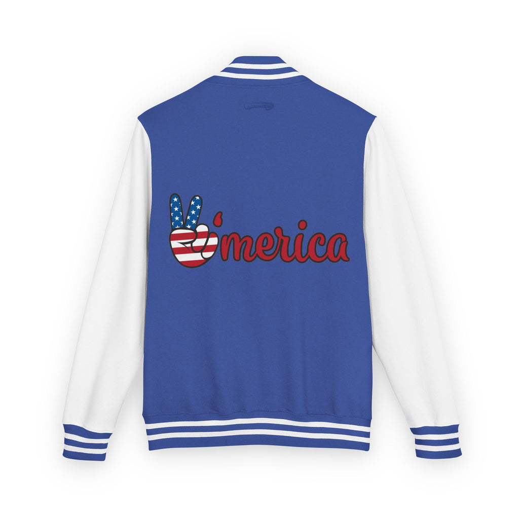 Patriotic 'LOVE' Letterman Jacket - Americana Varsity Jacket