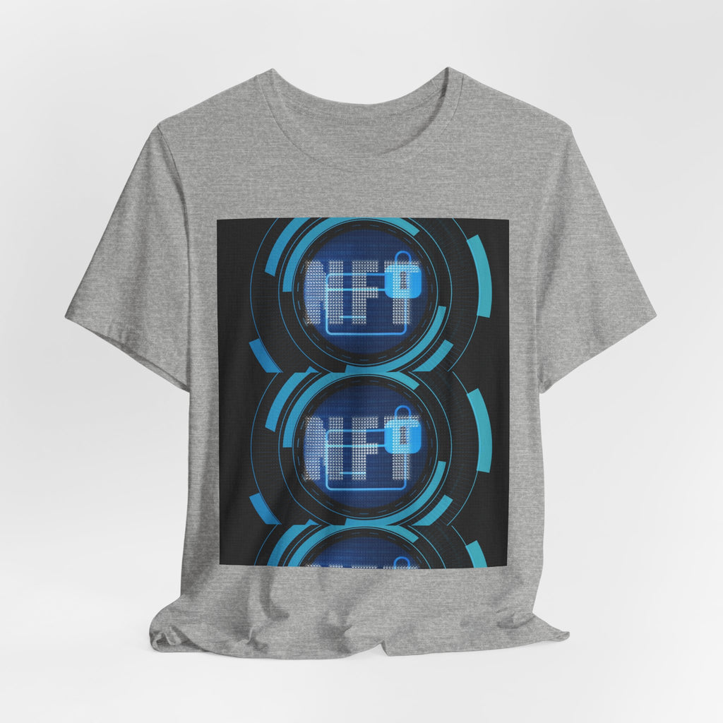 Tech Circuit Tee — Futuristic Blue Digital Graphic T-Shirt