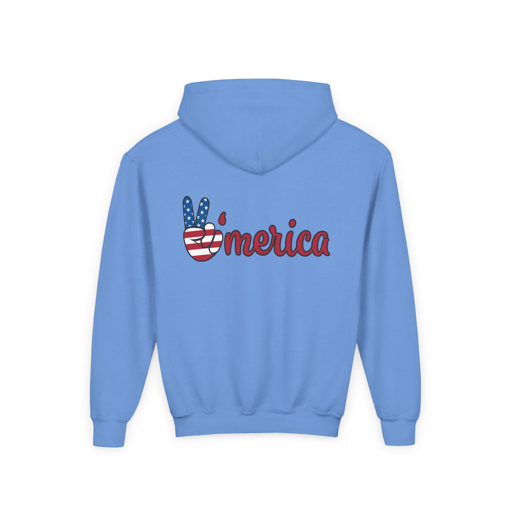 Youth Love & Peace Hoodie - Patriotic American Style