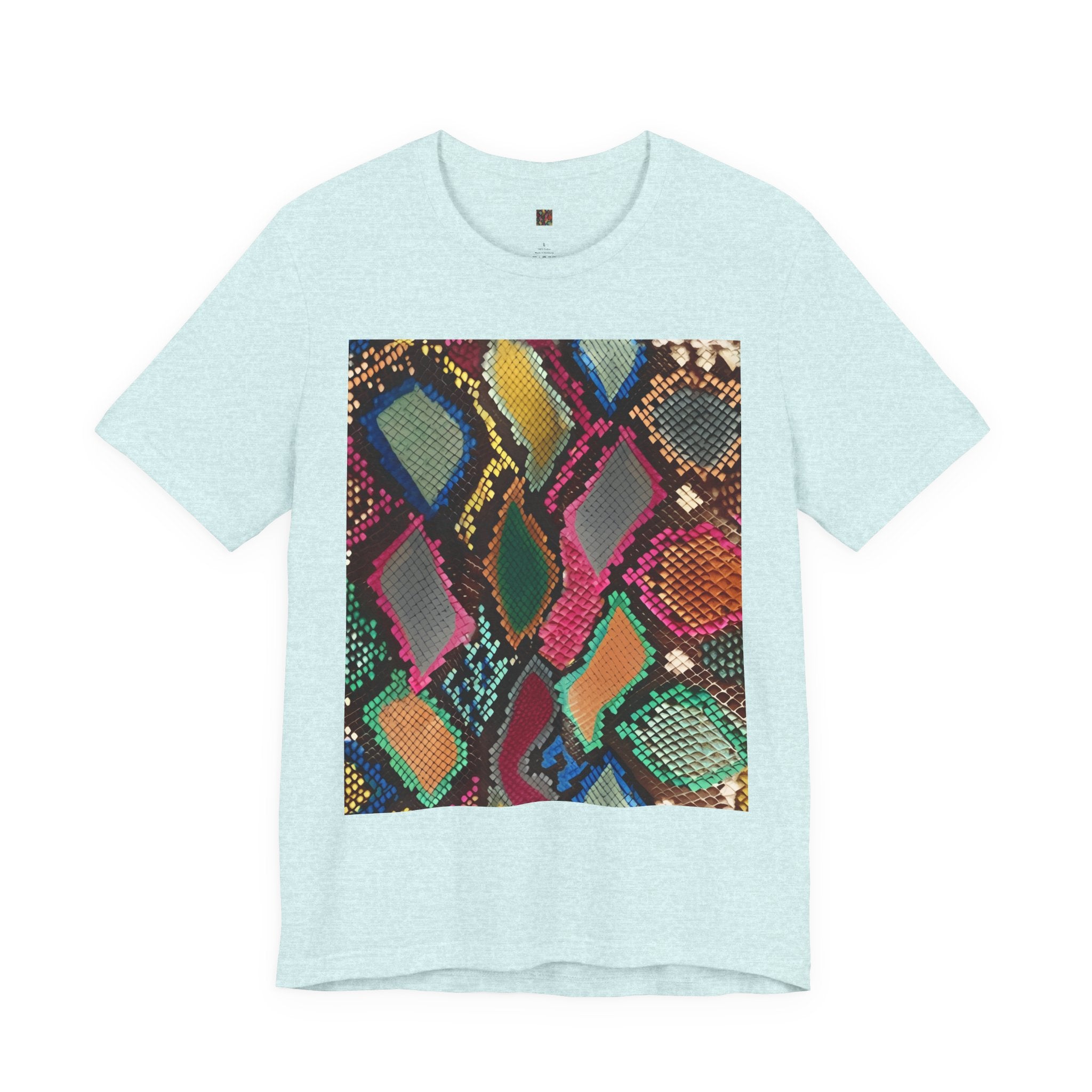 Colorful Snake Skin Print T-Shirt