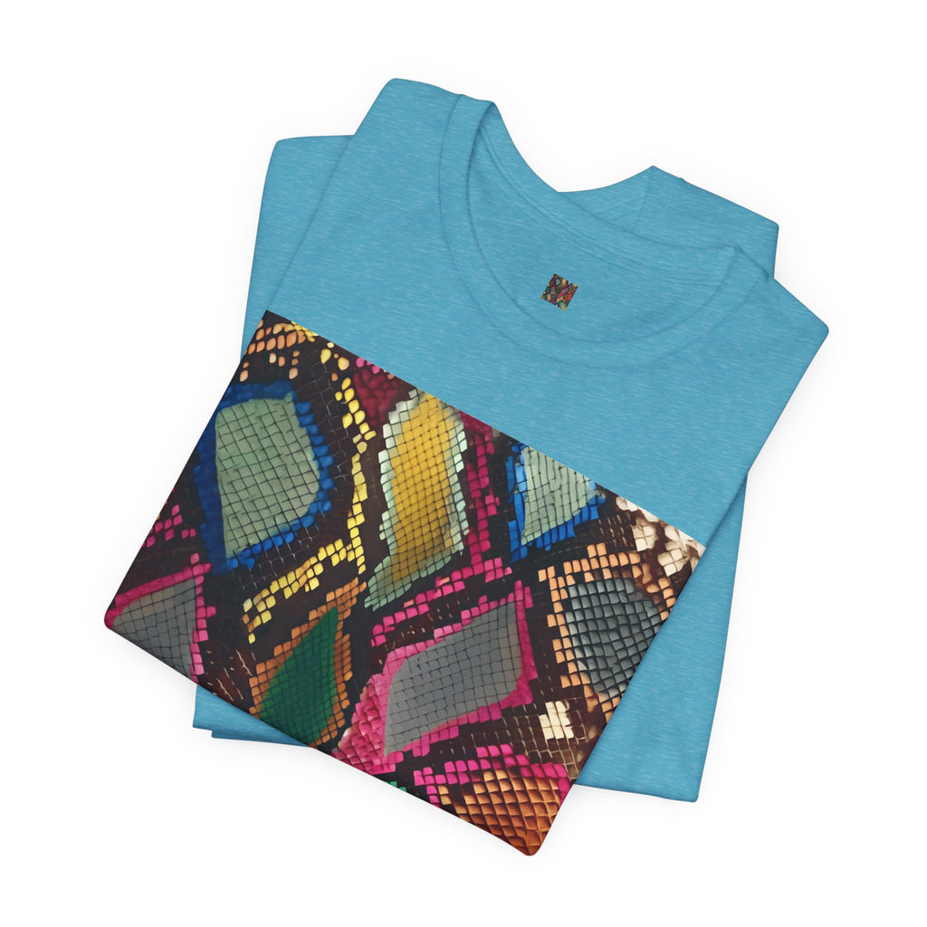 Colorful Snake Skin Print T-Shirt