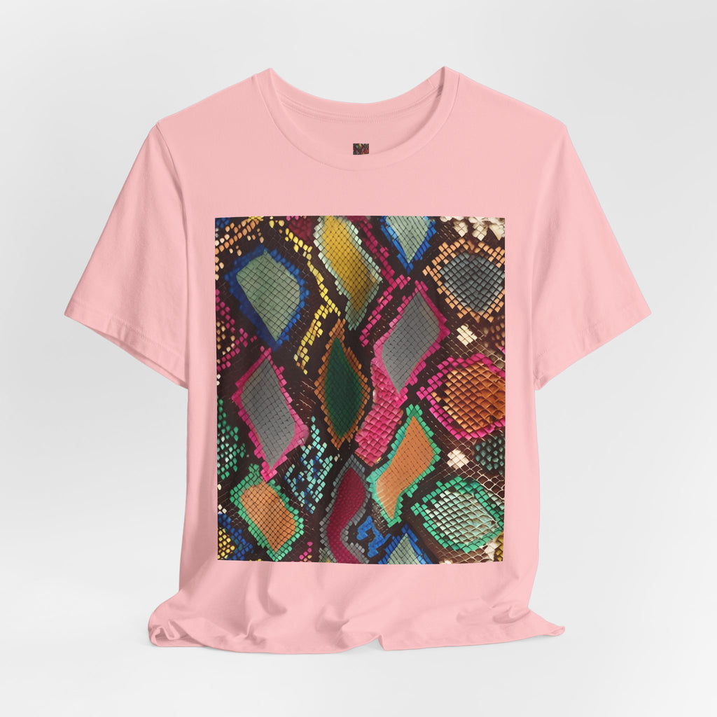 Colorful Snake Skin Print T-Shirt