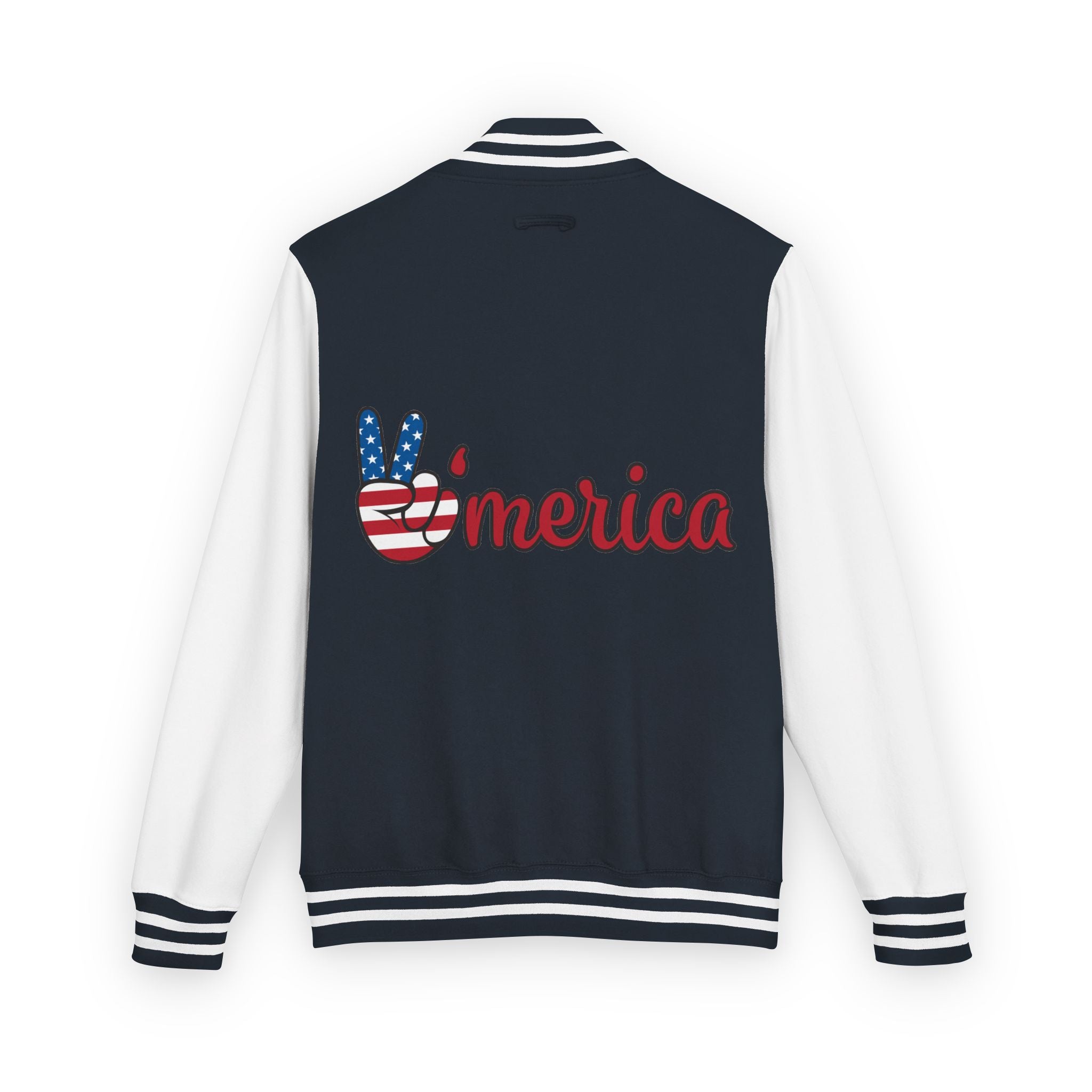 Patriotic 'LOVE' Letterman Jacket - Americana Varsity Jacket