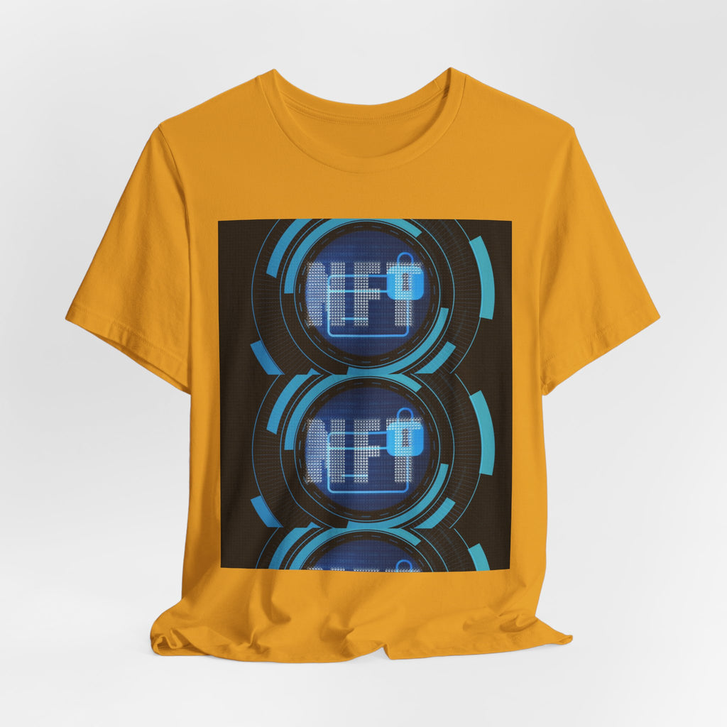 Tech Circuit Tee — Futuristic Blue Digital Graphic T-Shirt