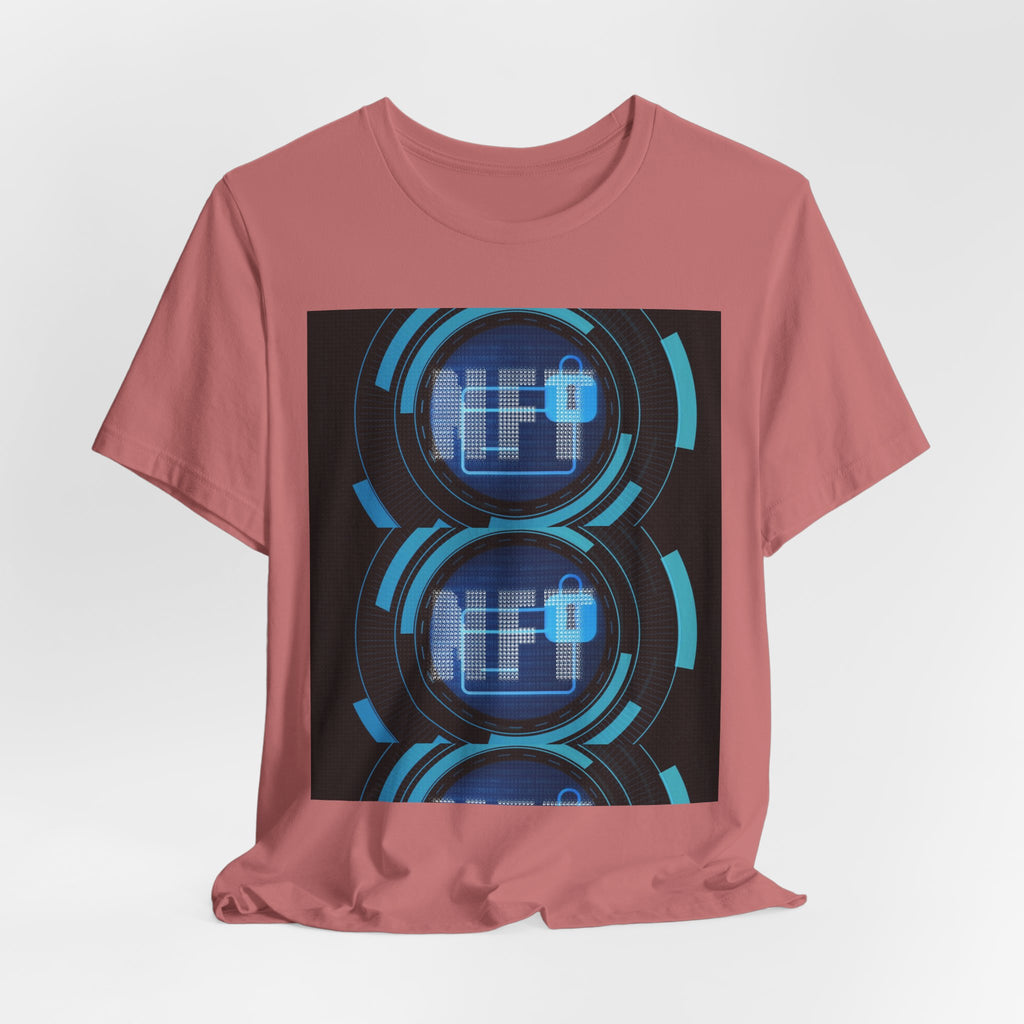 Tech Circuit Tee — Futuristic Blue Digital Graphic T-Shirt