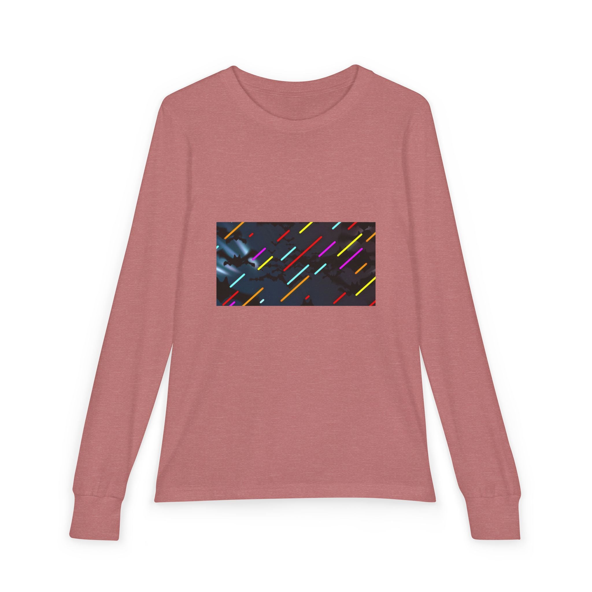 Youth Long Sleeve Tee — Neon Comet Stripe Graphic