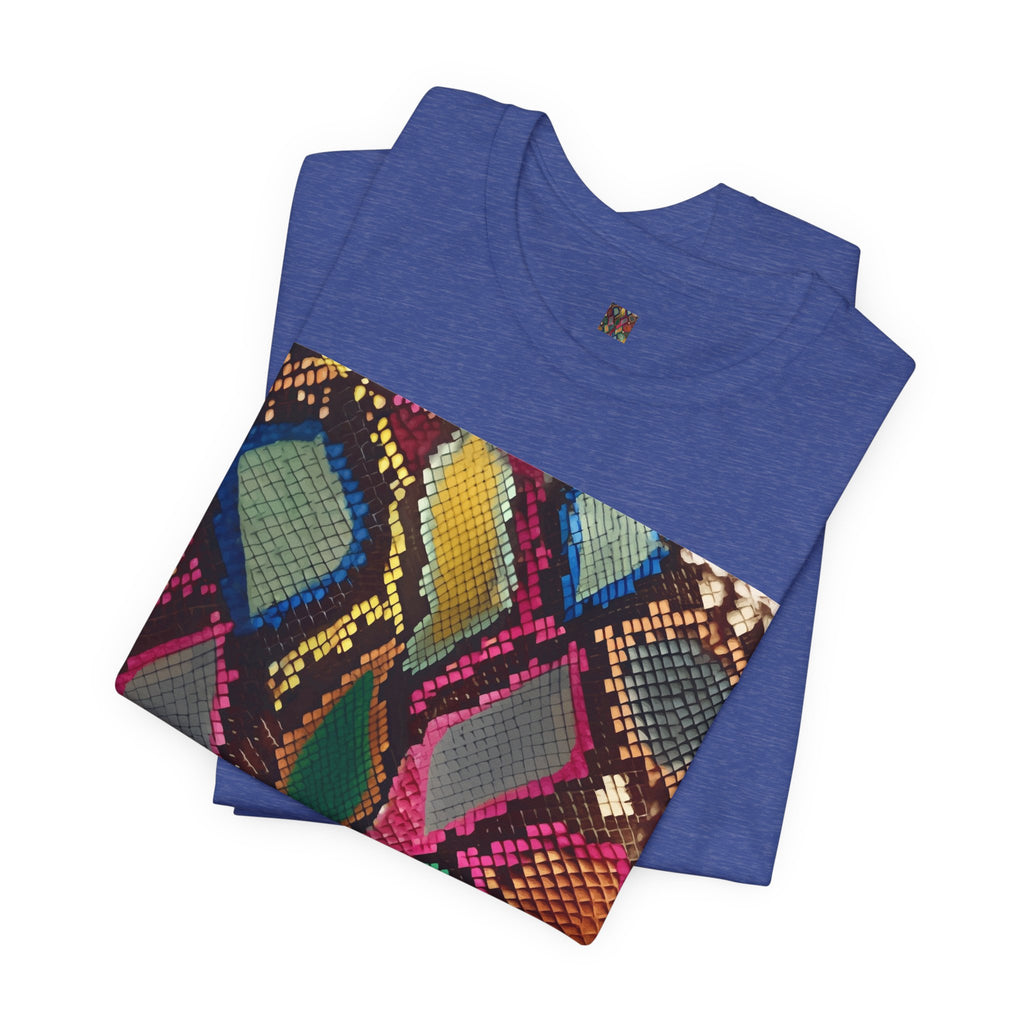 Colorful Snake Skin Print T-Shirt