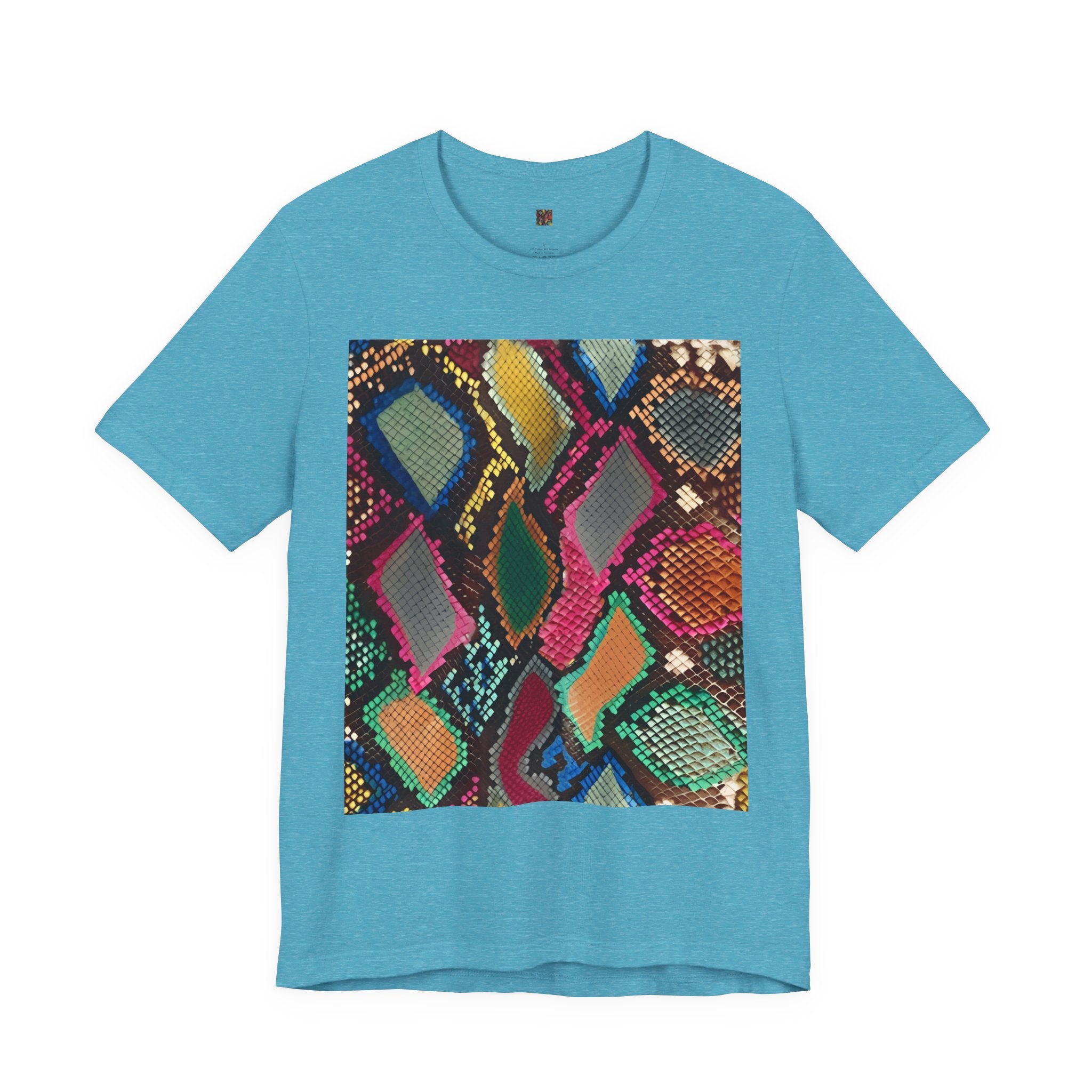 Colorful Snake Skin Print T-Shirt
