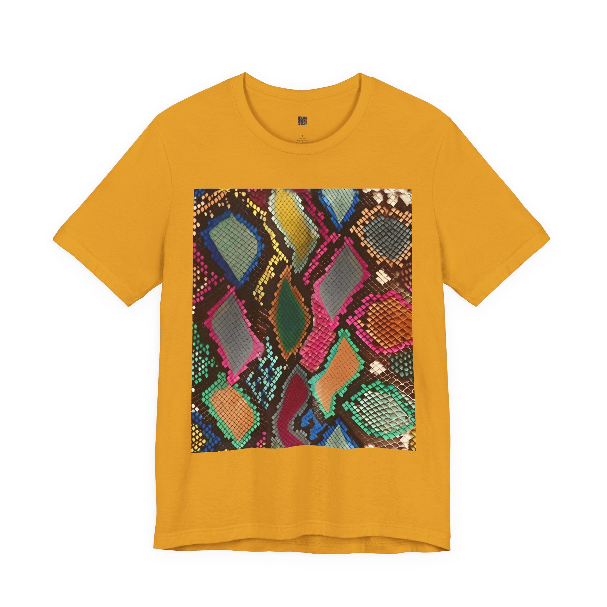 Colorful Snake Skin Print T-Shirt