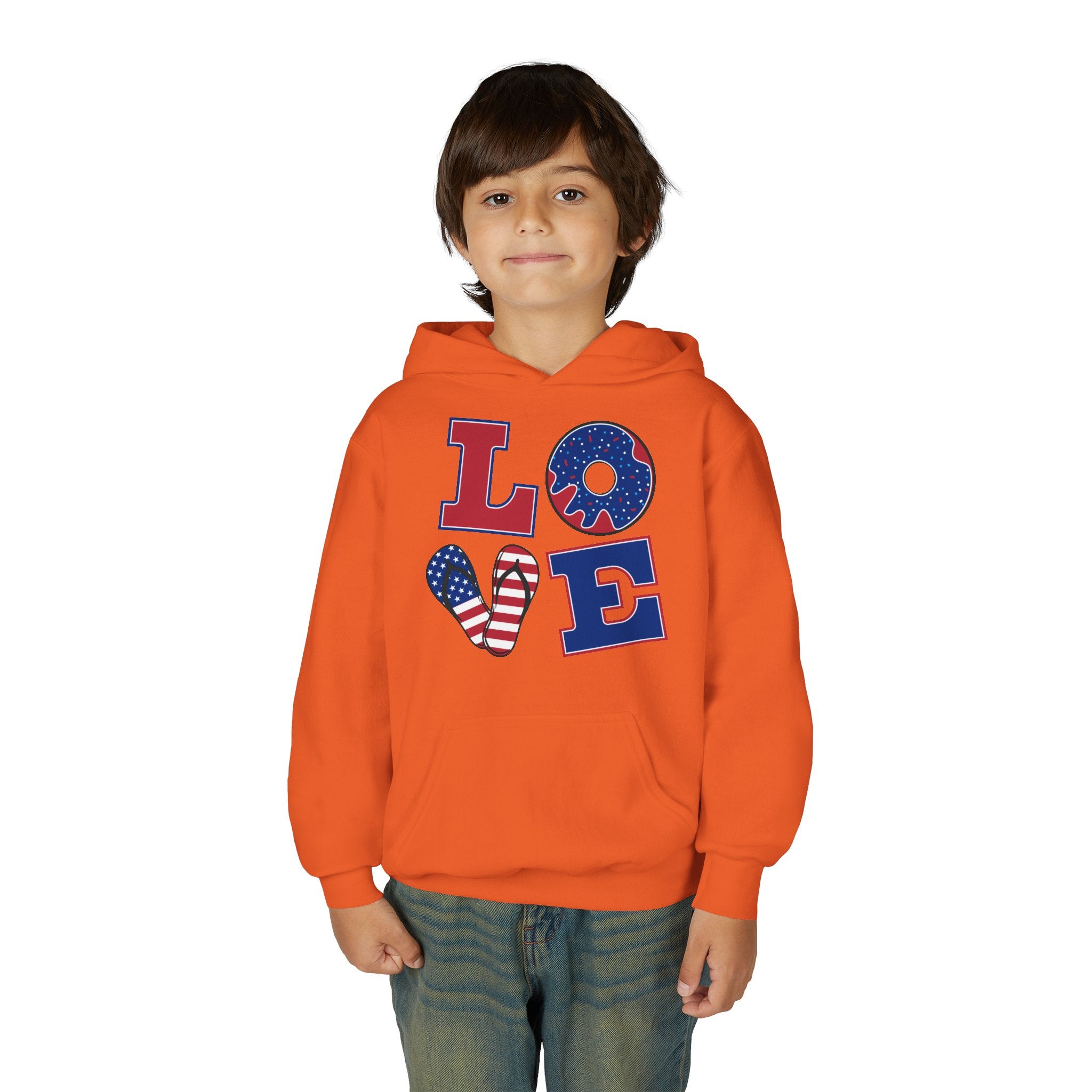 Youth Love & Peace Hoodie - Patriotic American Style