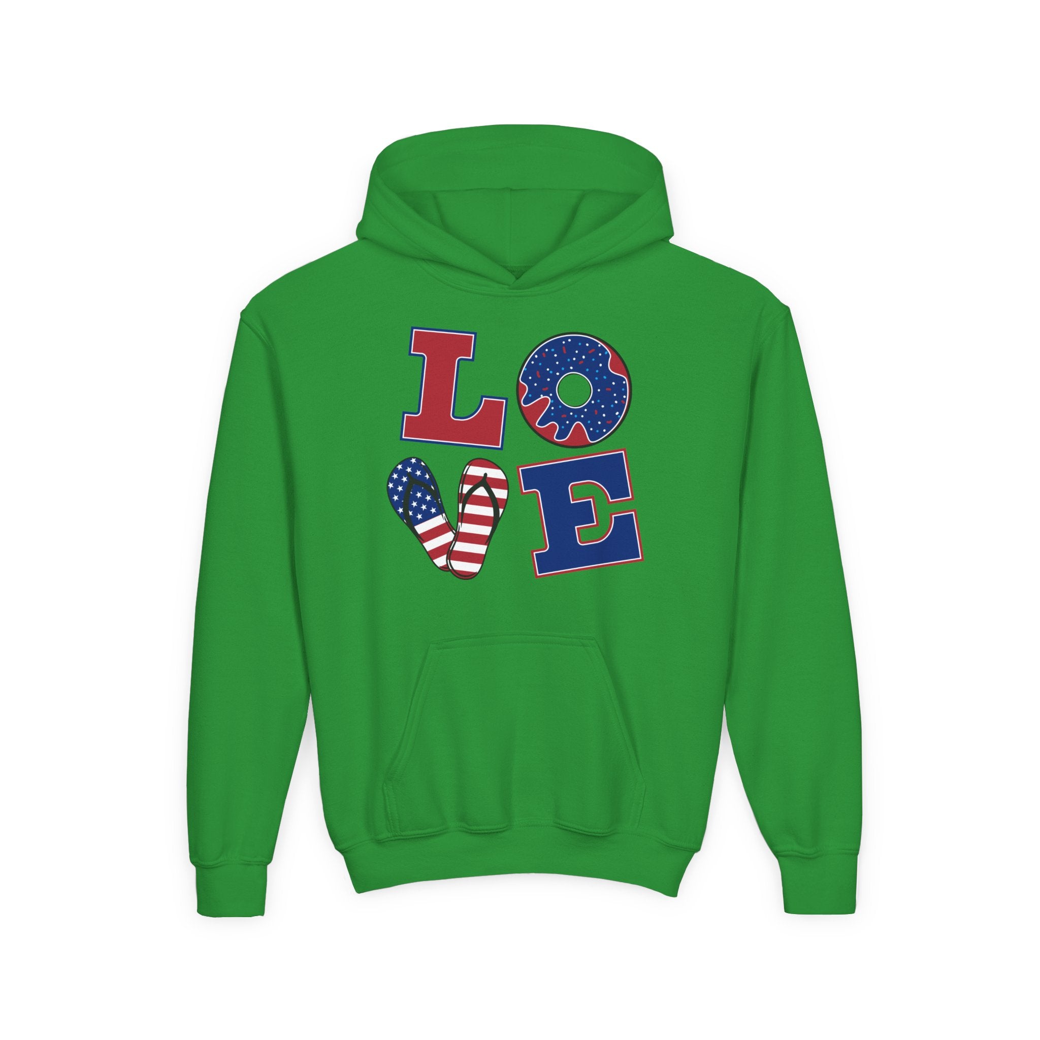 Youth Love & Peace Hoodie - Patriotic American Style
