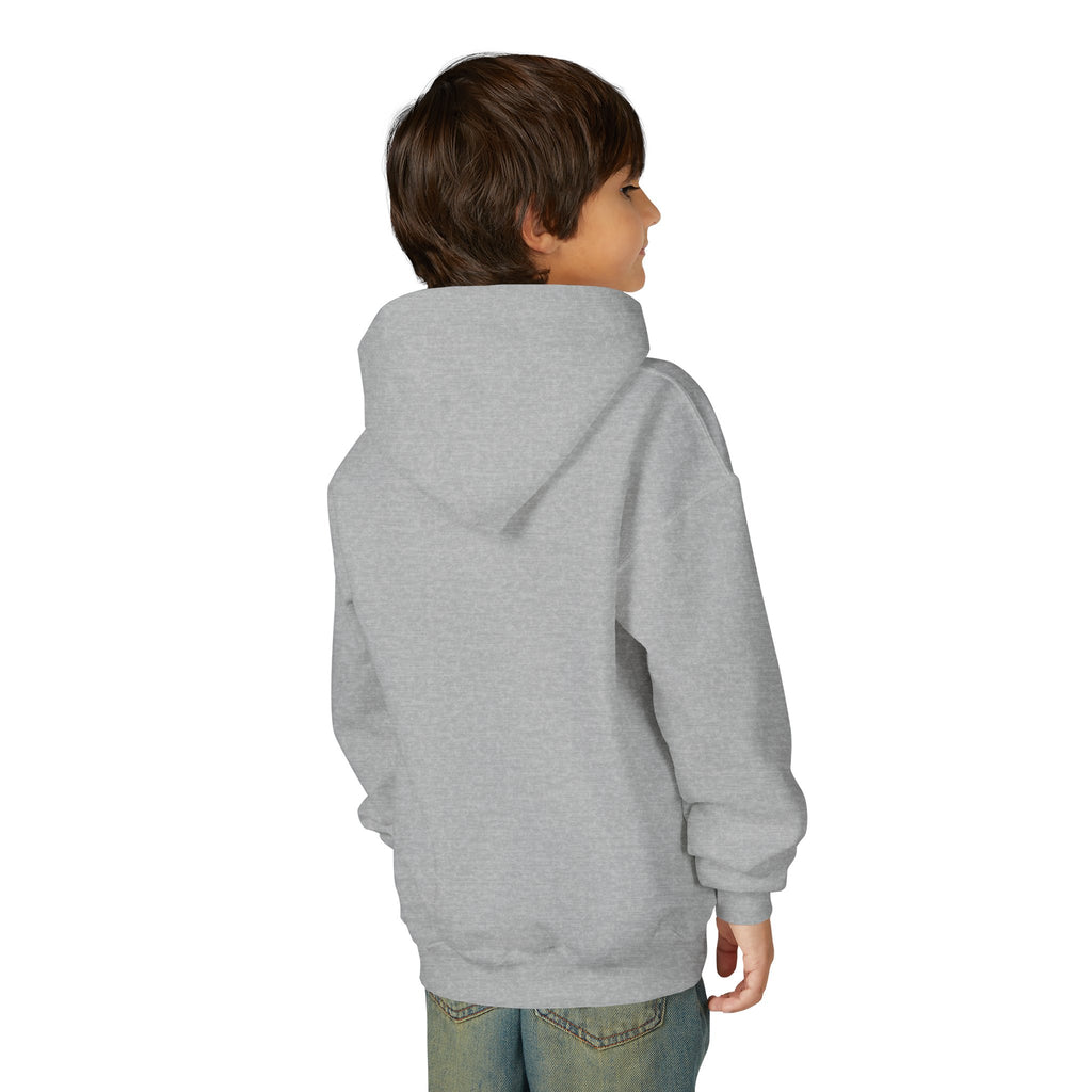 Dala Horse Youth Hoodie — Scandinavian Red Folk Art Kids Sweatshirt