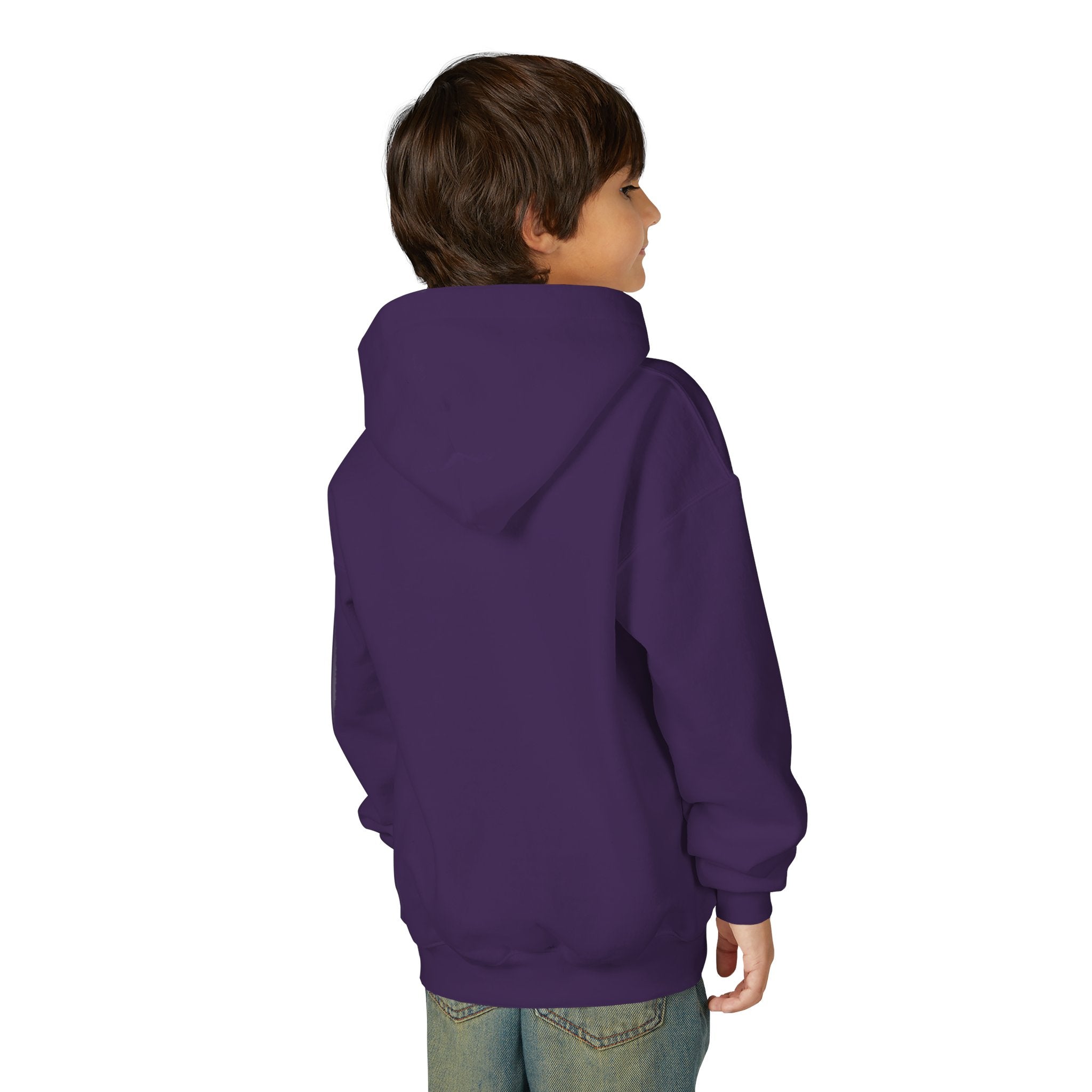 Dala Horse Youth Hoodie — Scandinavian Red Folk Art Kids Sweatshirt
