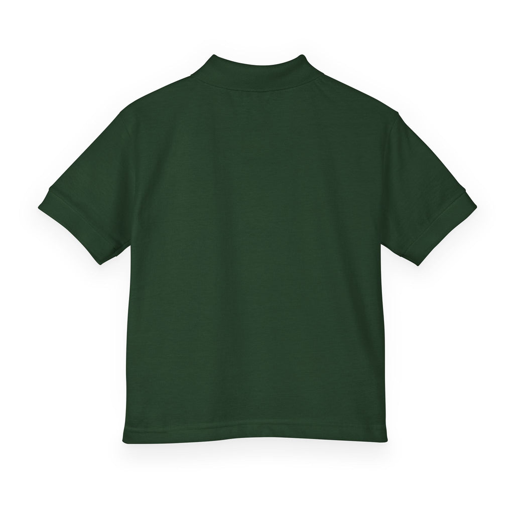 Youth Polo — Neon Space Garden Graphic Chest Pocket