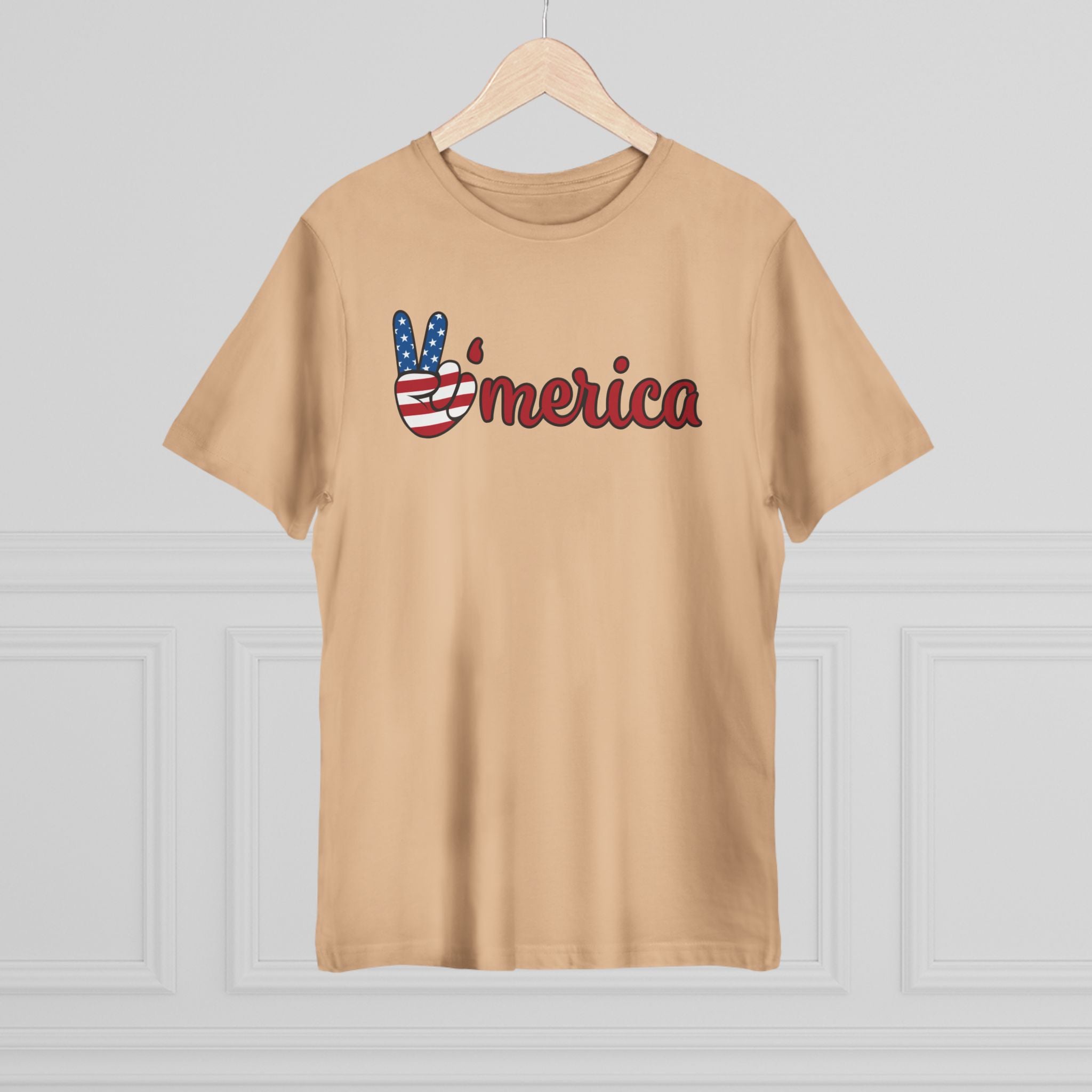Peaceful America Unisex Deluxe T-Shirt - Casual Patriotic Tee