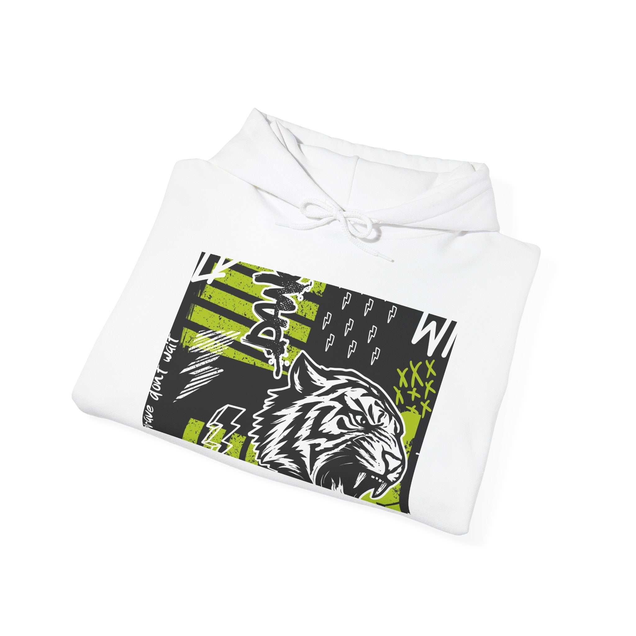 Tiger Graphic Hoodie — Urban Neon Grunge Pullover