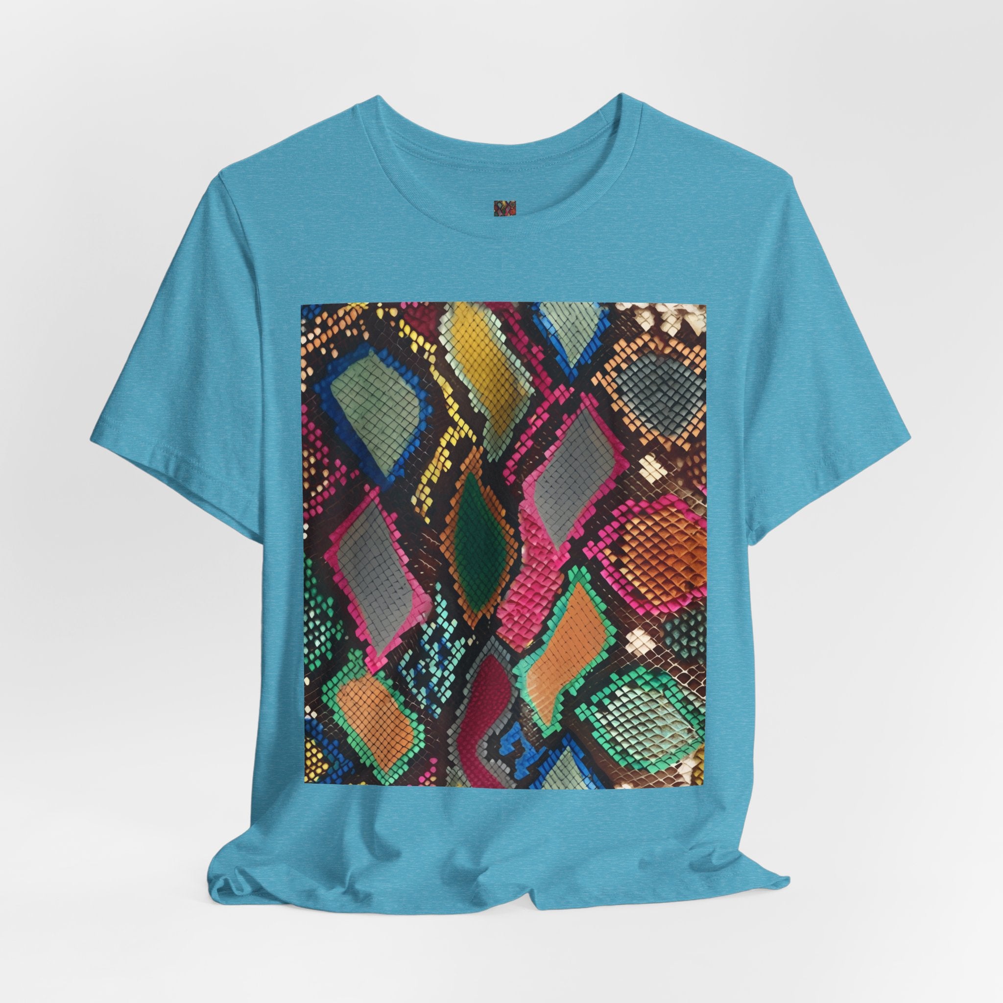 Colorful Snake Skin Print T-Shirt