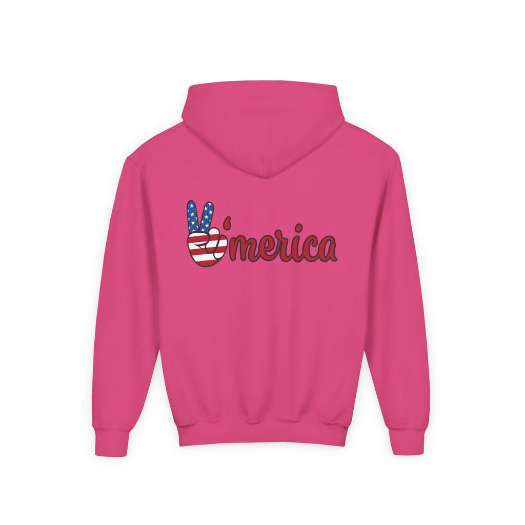 Youth Love & Peace Hoodie - Patriotic American Style