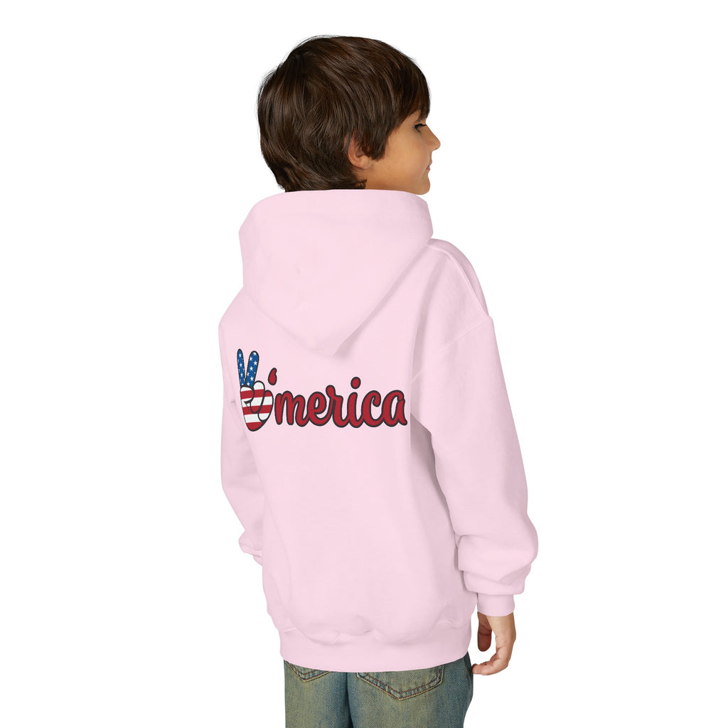 Youth Love & Peace Hoodie - Patriotic American Style