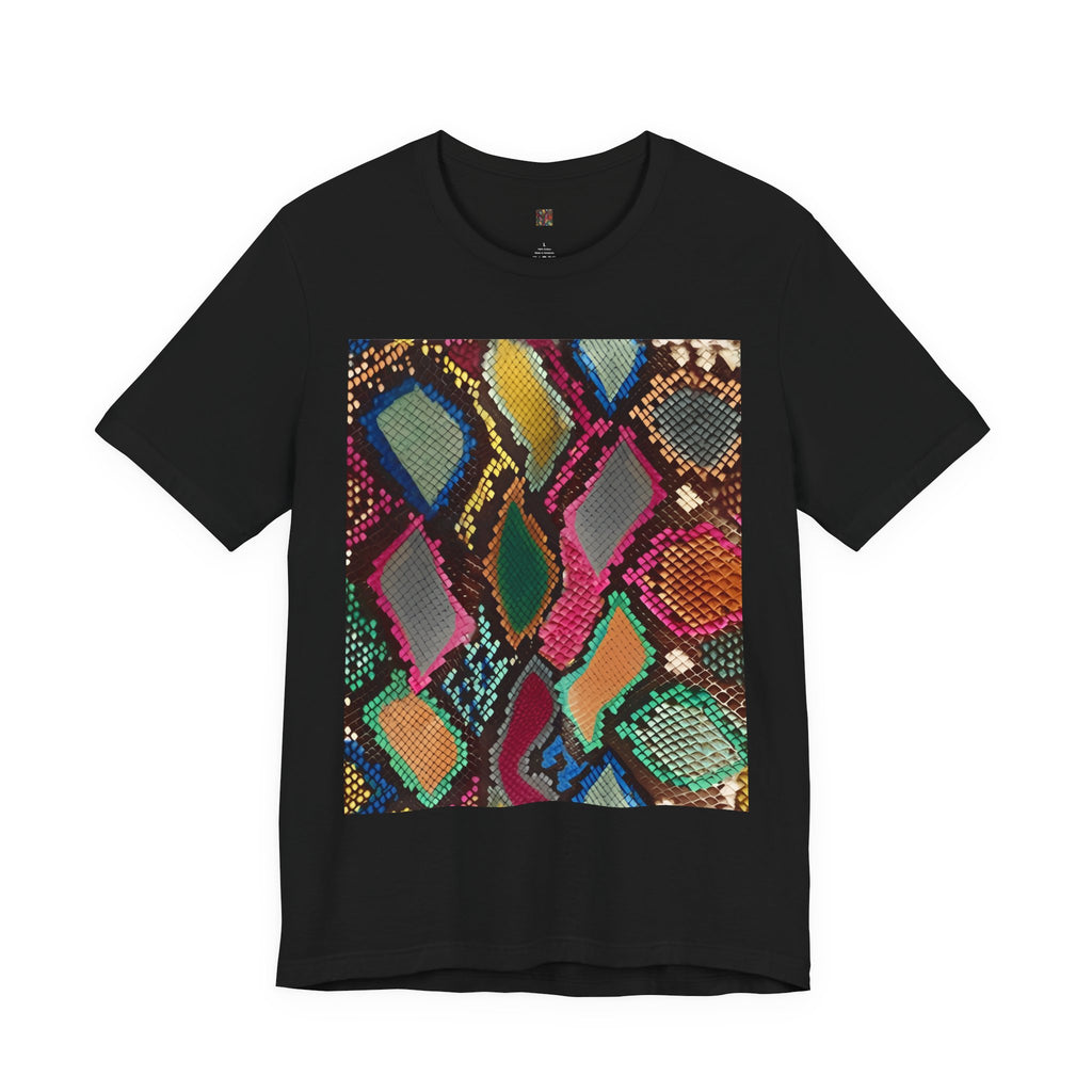 Colorful Snake Skin Print T-Shirt