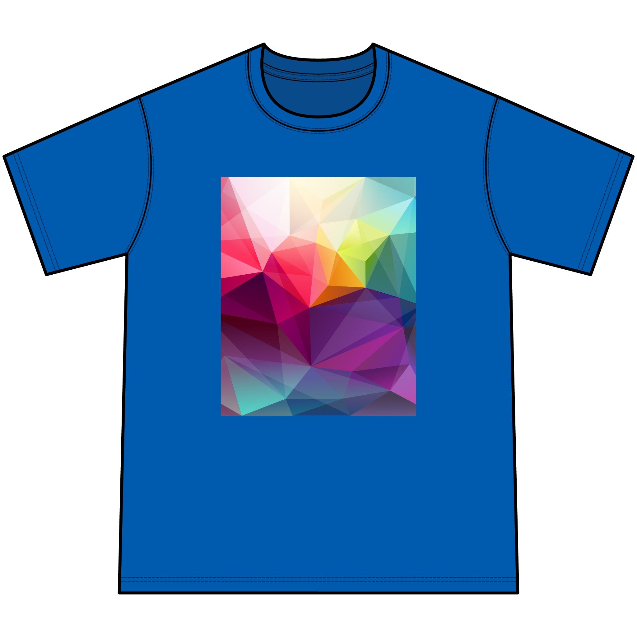 Youth Tie-Dye Tee — Colorful Geometric Graphic Kids T-Shirt