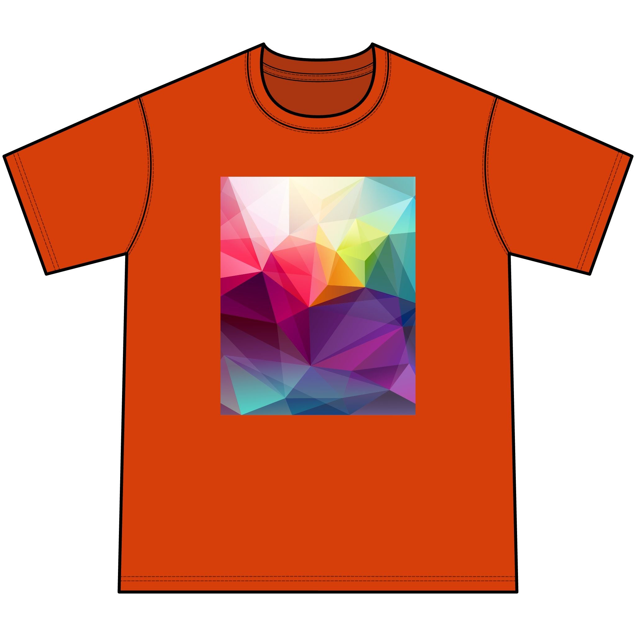 Youth Tie-Dye Tee — Colorful Geometric Graphic Kids T-Shirt