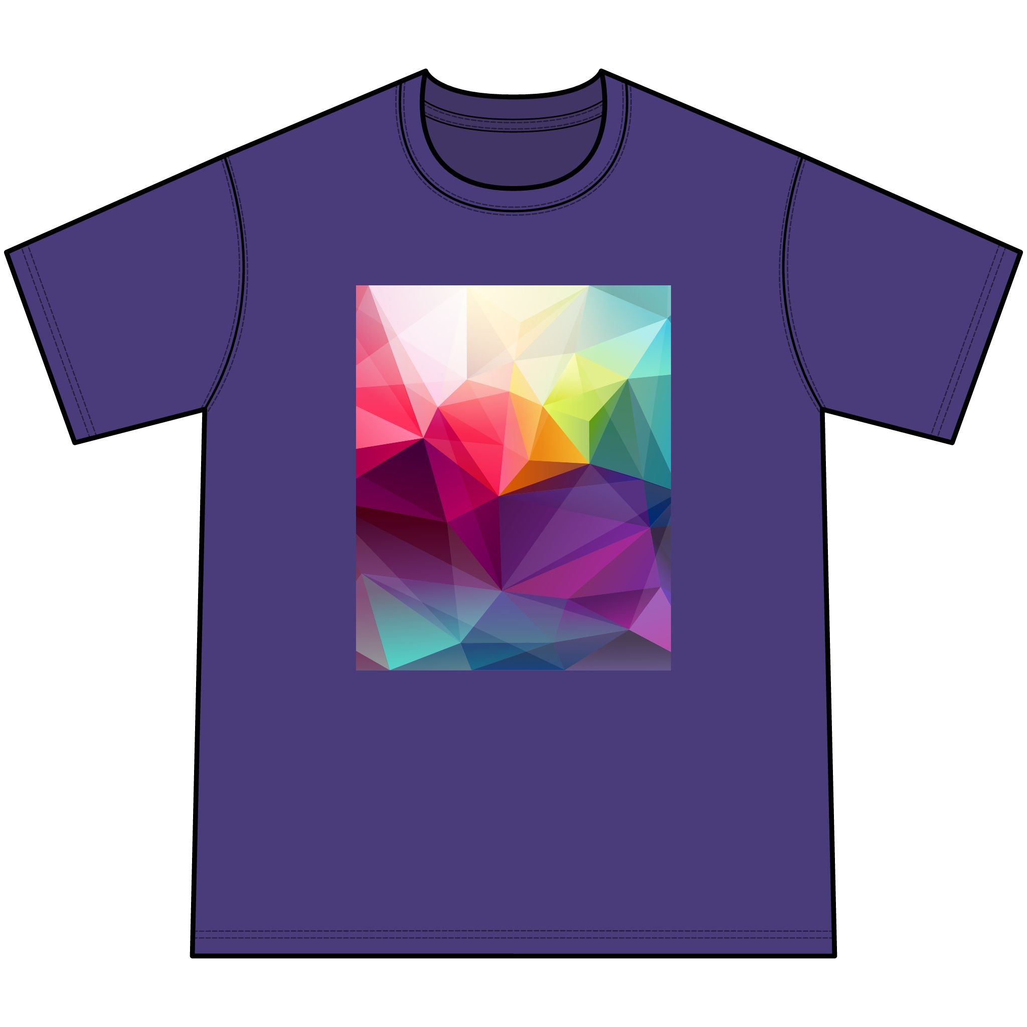 Youth Tie-Dye Tee — Colorful Geometric Graphic Kids T-Shirt
