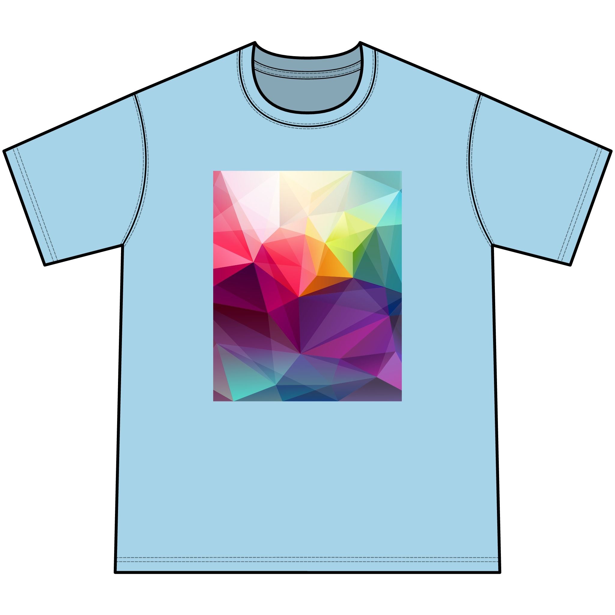 Youth Tie-Dye Tee — Colorful Geometric Graphic Kids T-Shirt