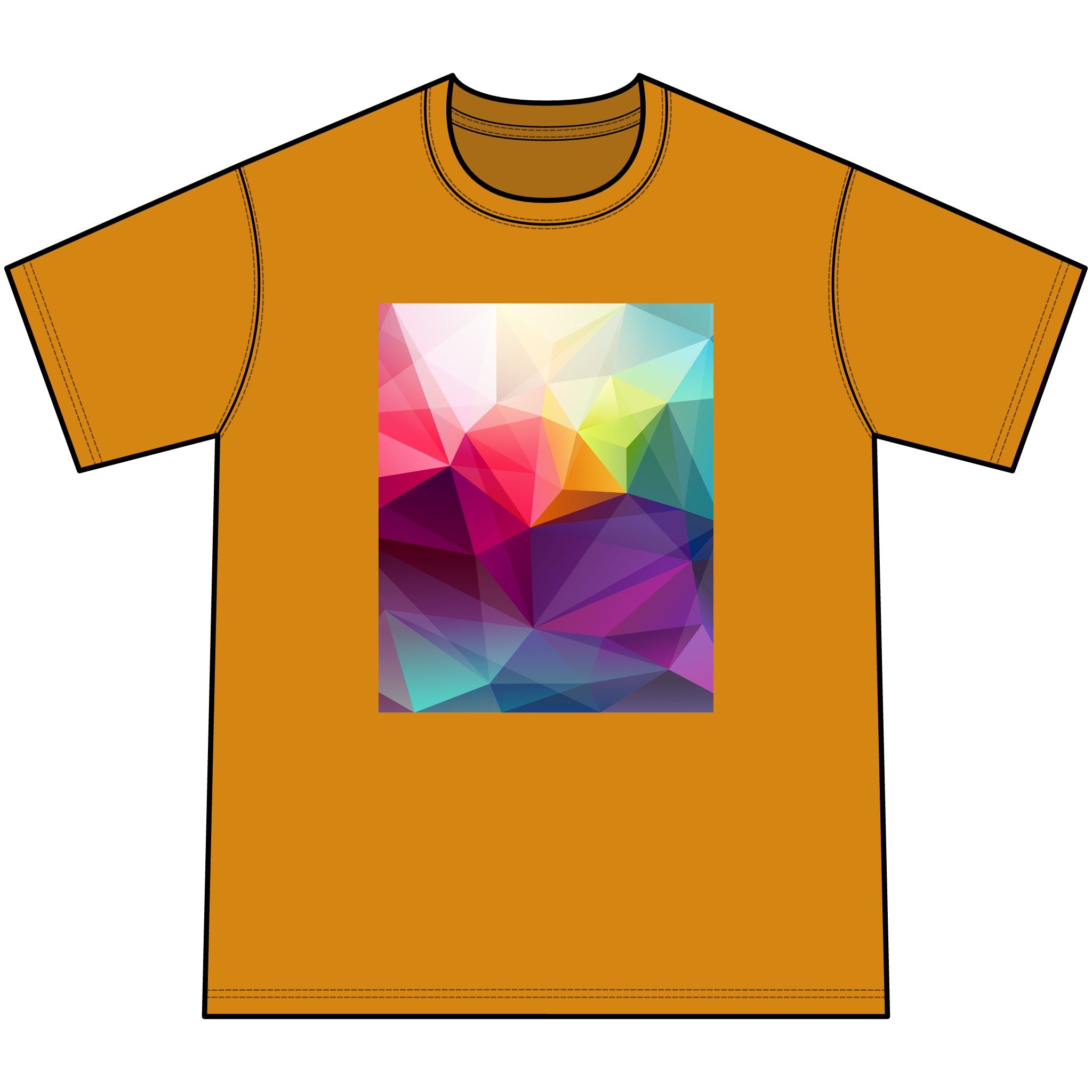 Youth Tie-Dye Tee — Colorful Geometric Graphic Kids T-Shirt
