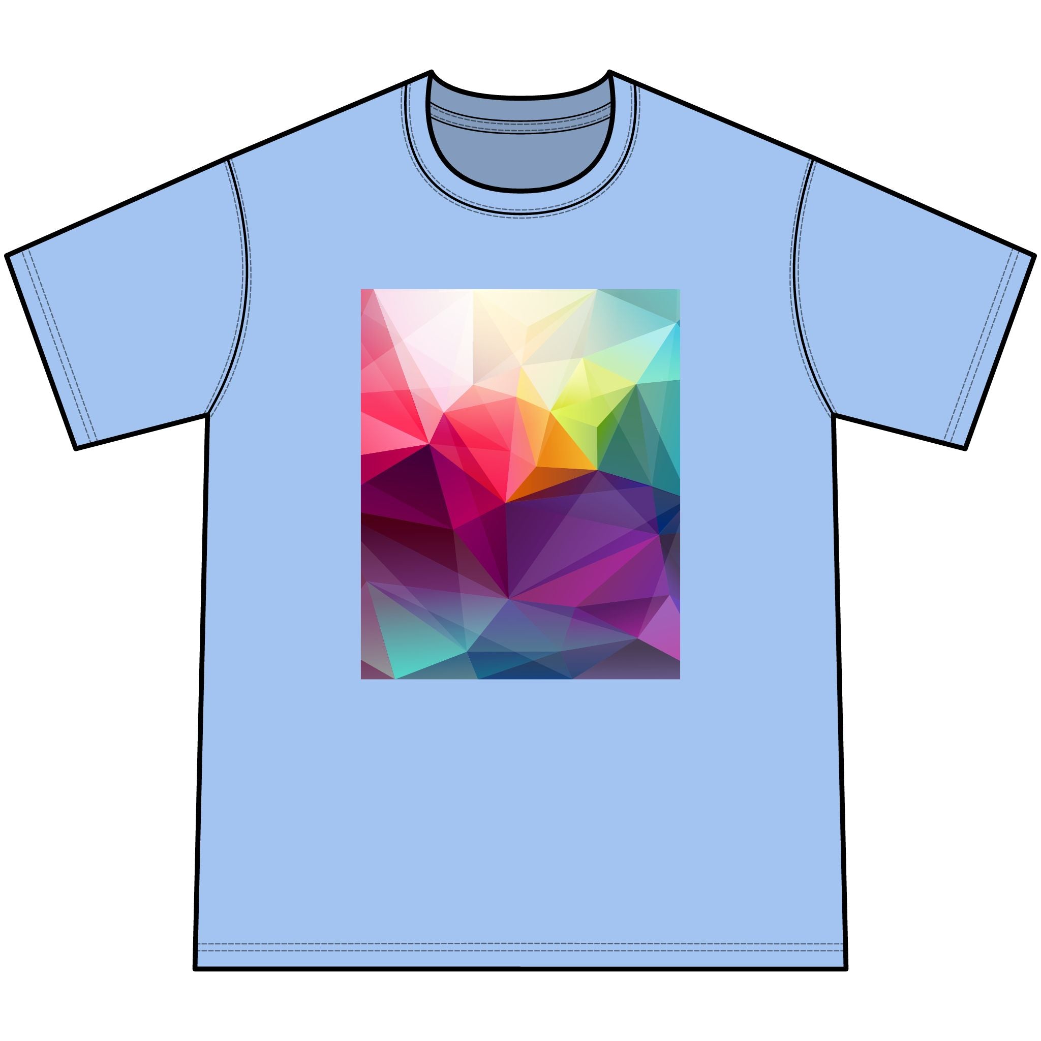 Youth Tie-Dye Tee — Colorful Geometric Graphic Kids T-Shirt