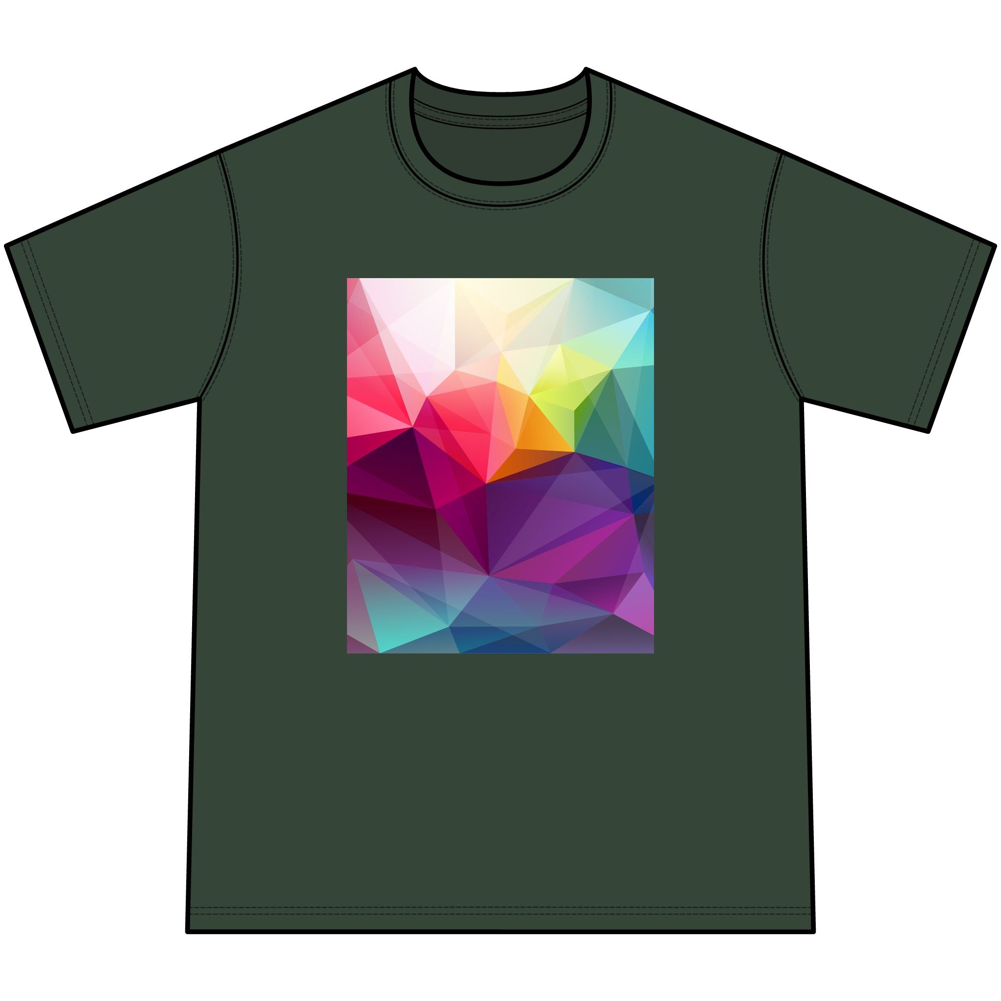 Youth Tie-Dye Tee — Colorful Geometric Graphic Kids T-Shirt