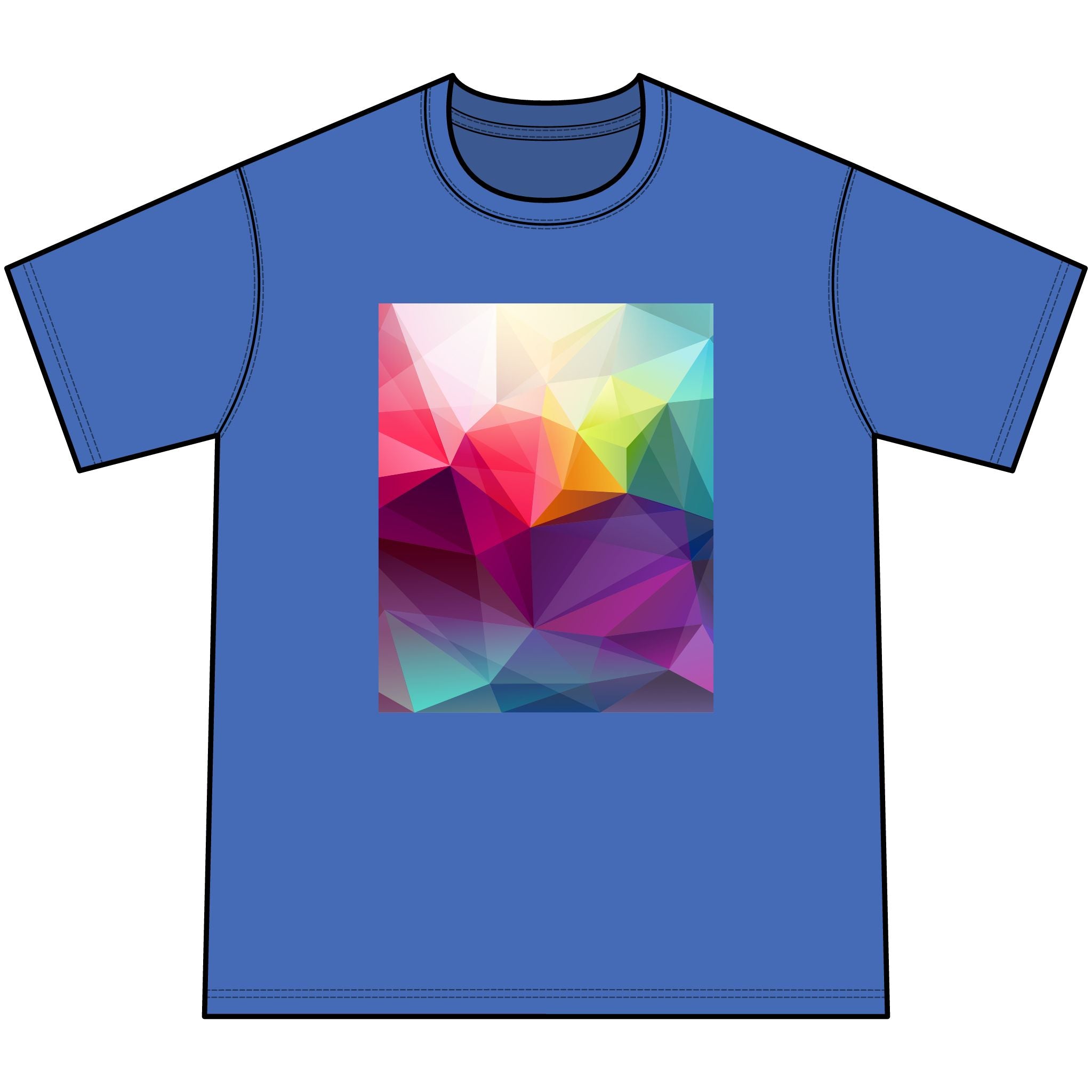 Youth Tie-Dye Tee — Colorful Geometric Graphic Kids T-Shirt