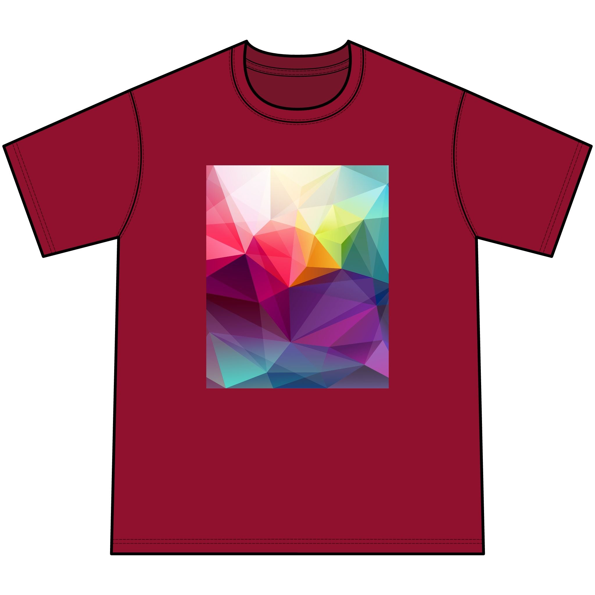 Youth Tie-Dye Tee — Colorful Geometric Graphic Kids T-Shirt