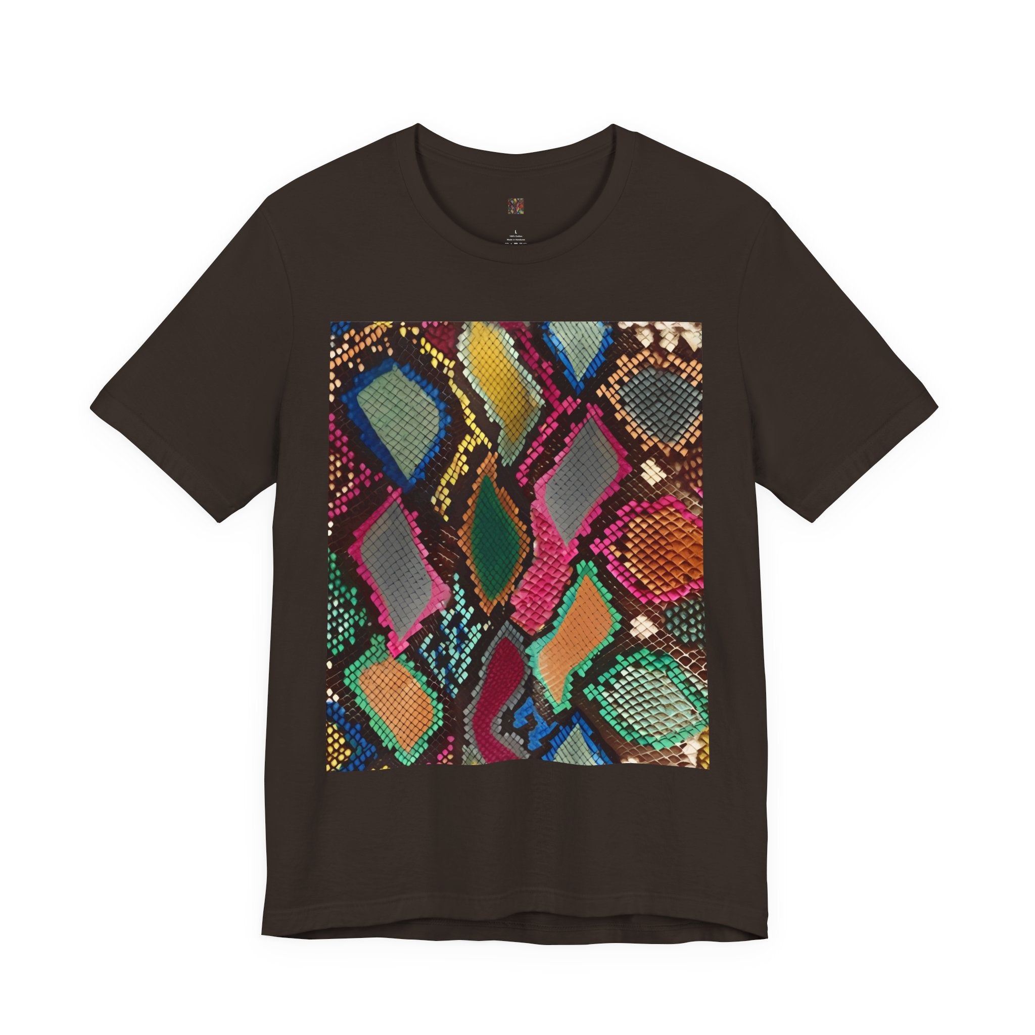 Colorful Snake Skin Print T-Shirt