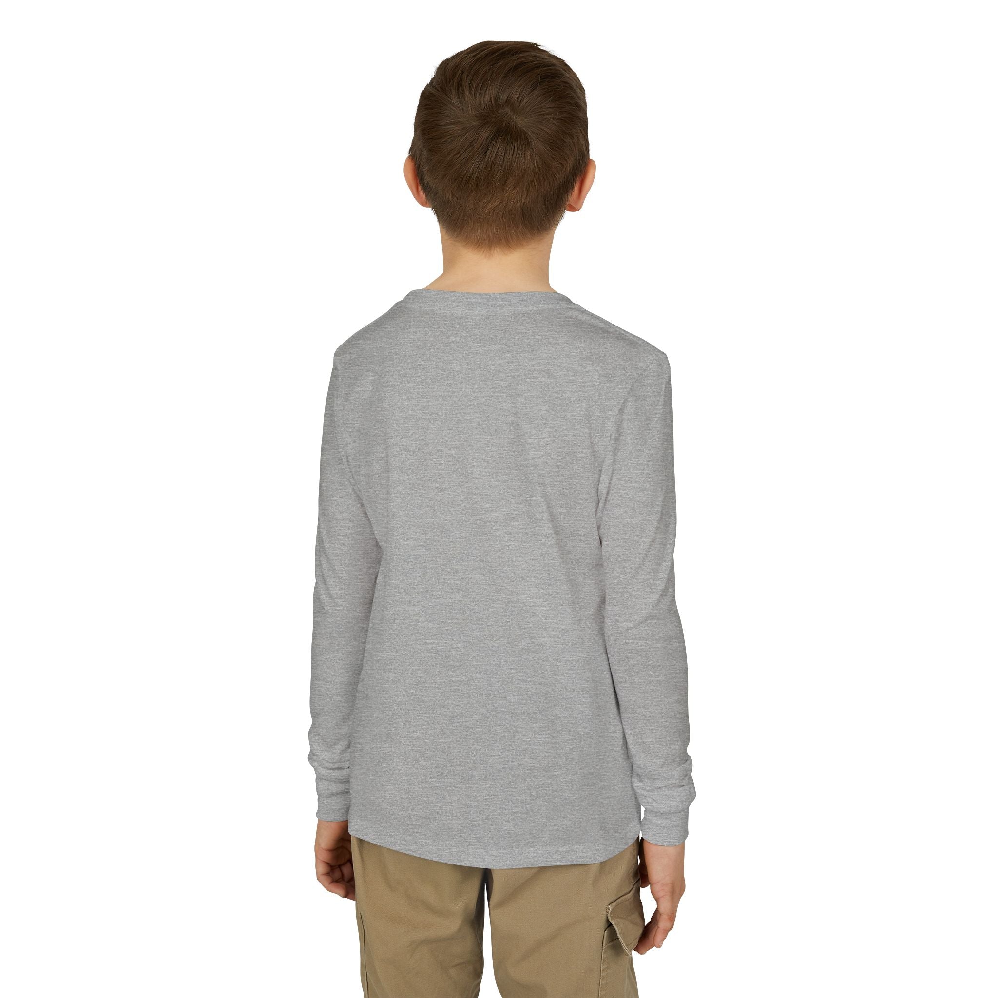 Youth Long Sleeve Tee — Neon Comet Stripe Graphic