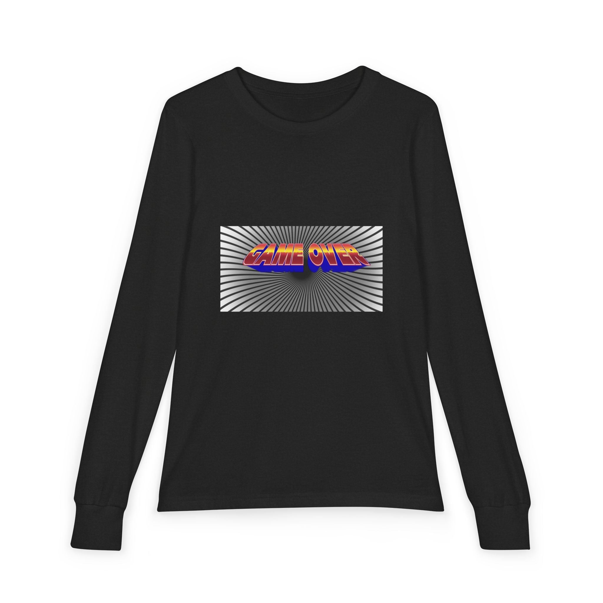 Youth Long Sleeve Tee — "Game Over" Retro Graphic