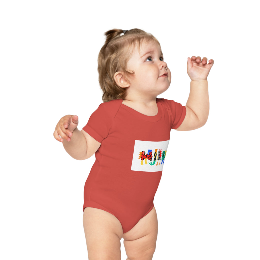 Colorful Zebra Print Baby Bodysuit - Fun & Cozy Infant Clothing